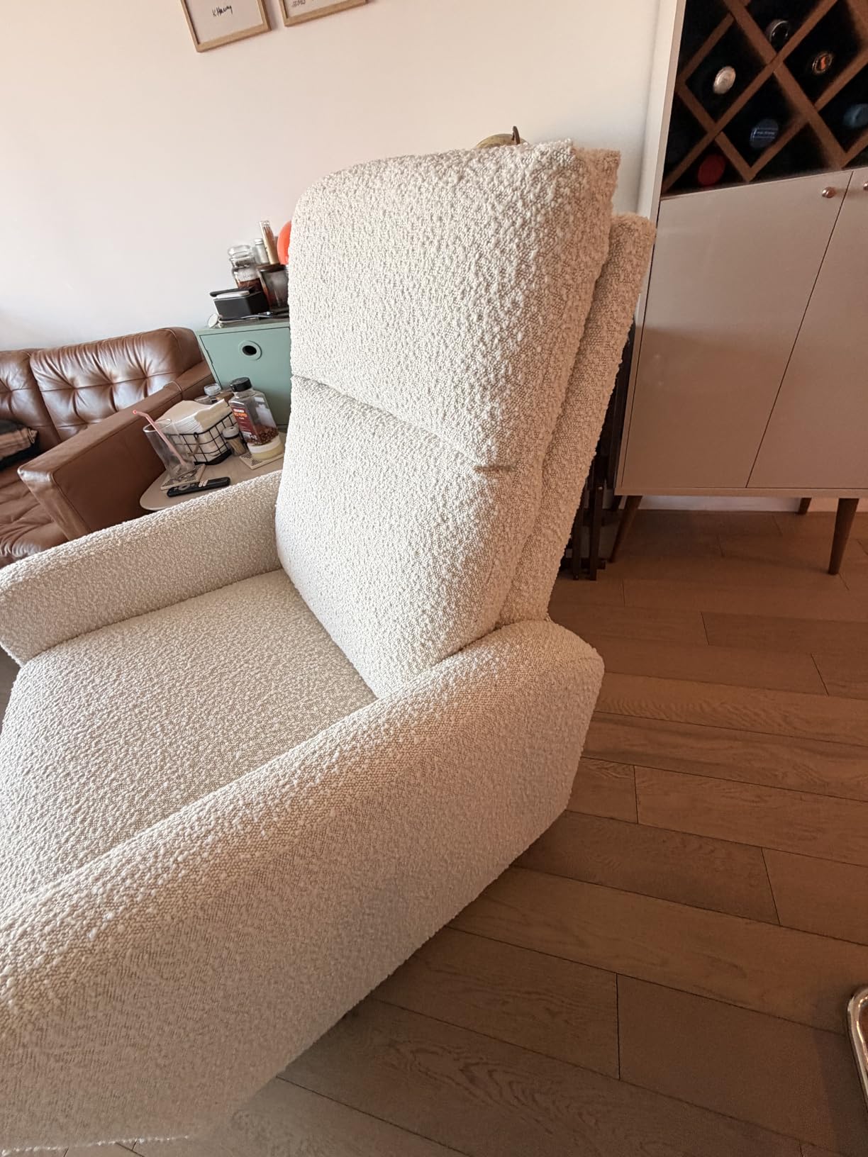 Nurture& The Glider Plus - Premium Nursery Power Recliner | Swivel Chair with Adjustable Head Support and Adjustable Lumbar Support | Built-in USB - The Ultimate Comfort for Nursing, Relaxing (Ivory) customer photo 2