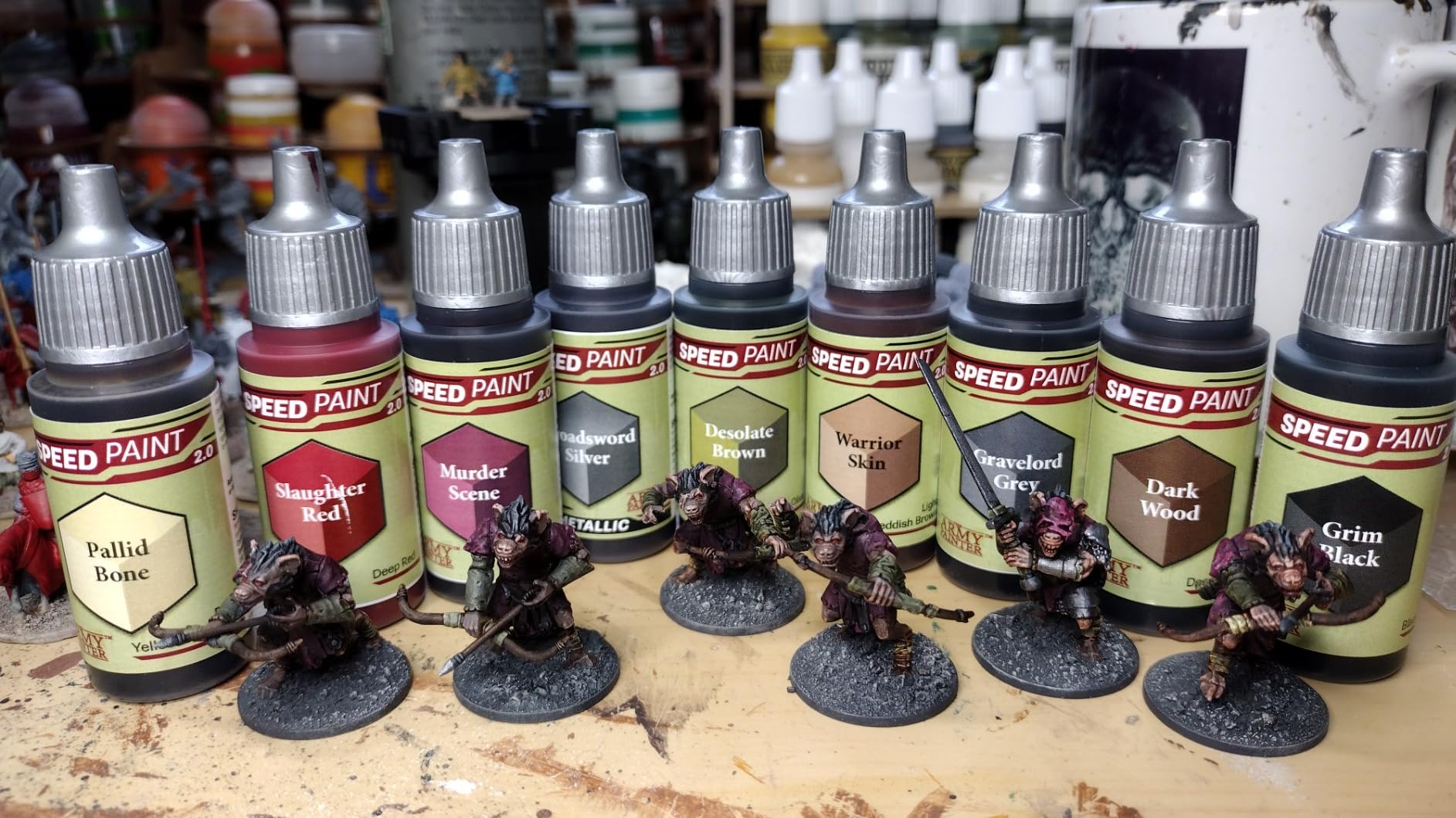 The Army Painter, Speedpaint Most Wanted Set 2.0 Combo, 24 x 18 ml | Contrast Paint Set incl. 2 metallics, 1 medium & 2 Free Brushes for Miniature Model Painting, DnD & Warhammer Figures customer photo 2