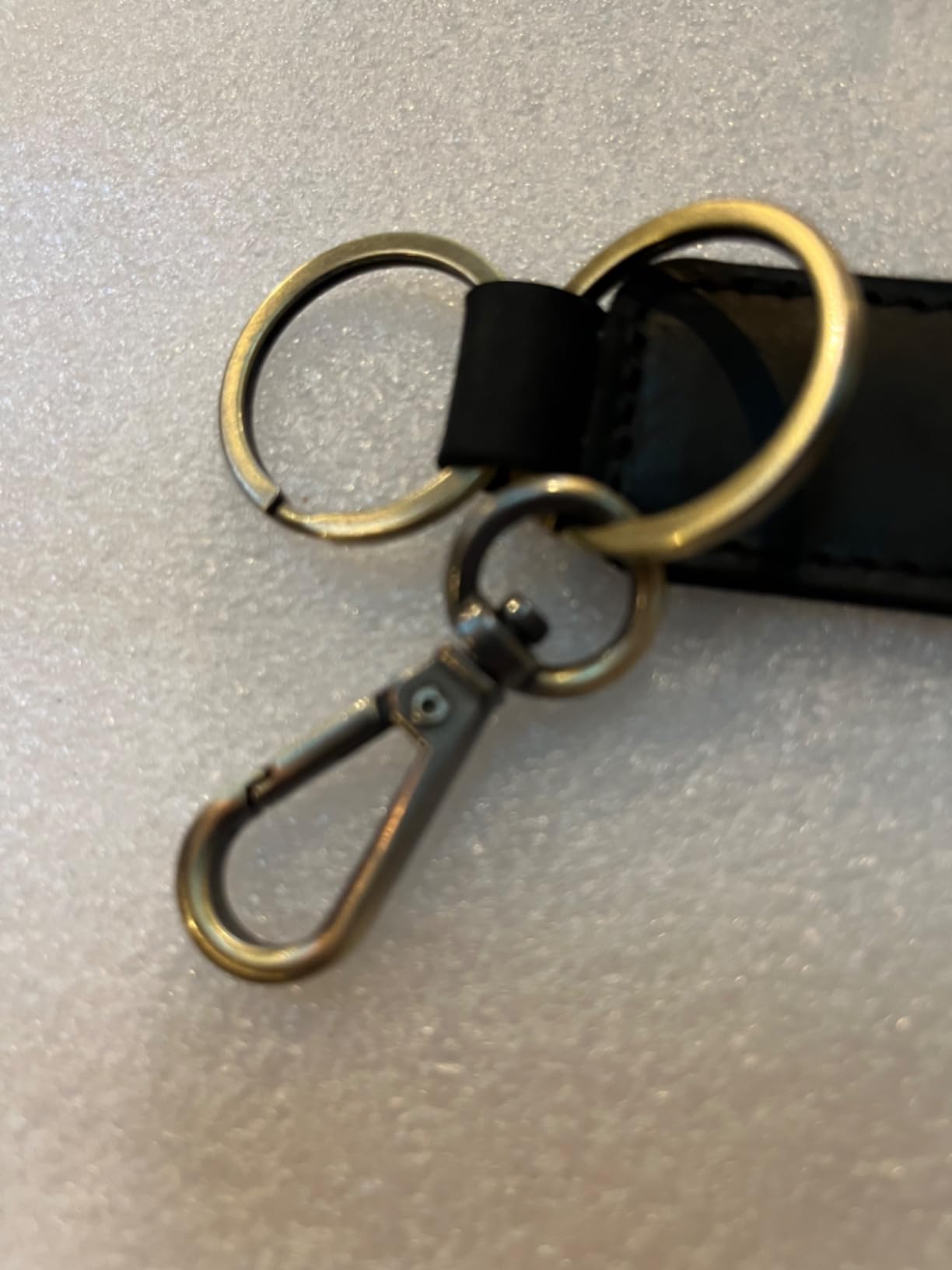 Jack&Chris Genuine Leather Car Keychain, Universal Key Fob Keychain, Leather Key Chain Holder for Men and Women, JC306 customer photo 1