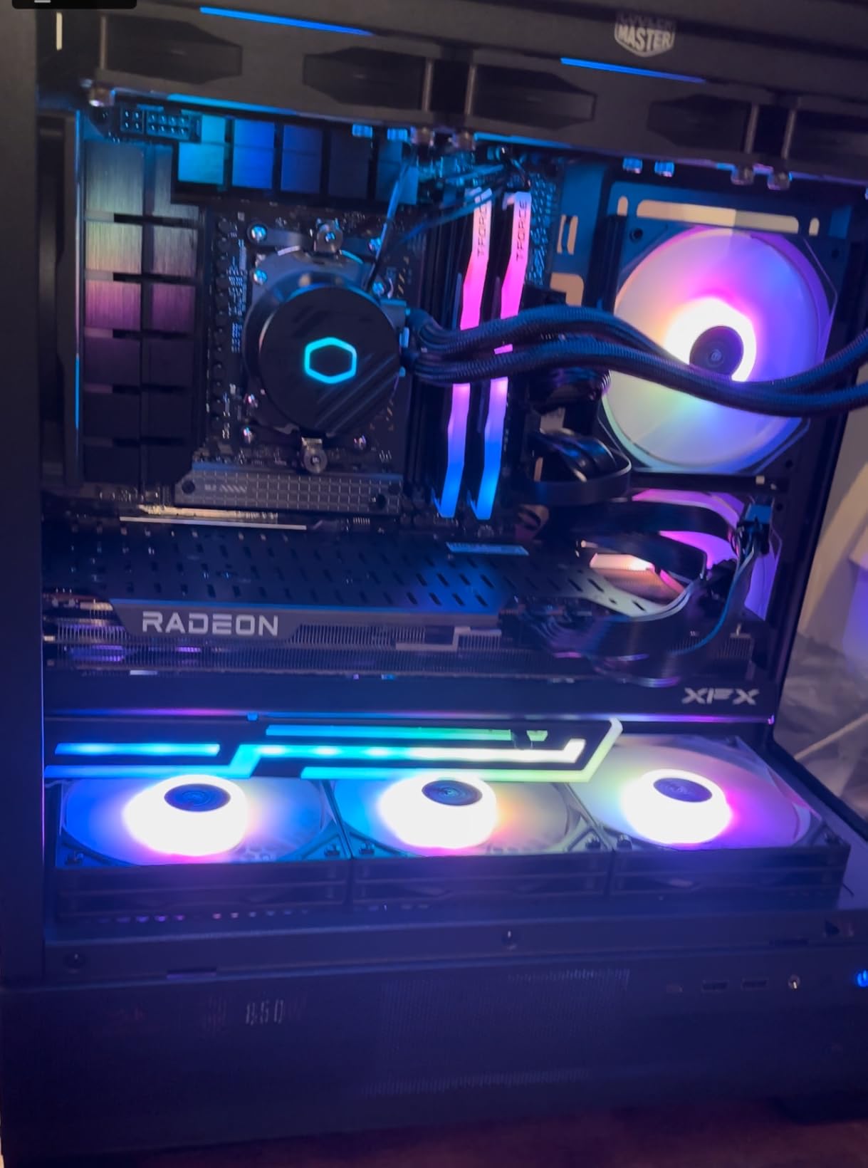 Cooler Master 360L Core AIO CPU Liquid Cooler – 360mm Radiator, 3X ARGB PWM Fans, Patented Gen S Dual-Chamber Pump, Quiet Cooling & Easy Installation, AMD AM5/AM4 & Intel LGA 1851/1700, Black customer photo 2