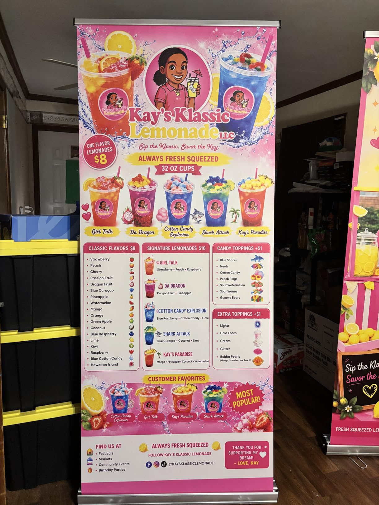 JUST 4 SIGNS CUSTOM Retractable Banner Stand 33.5