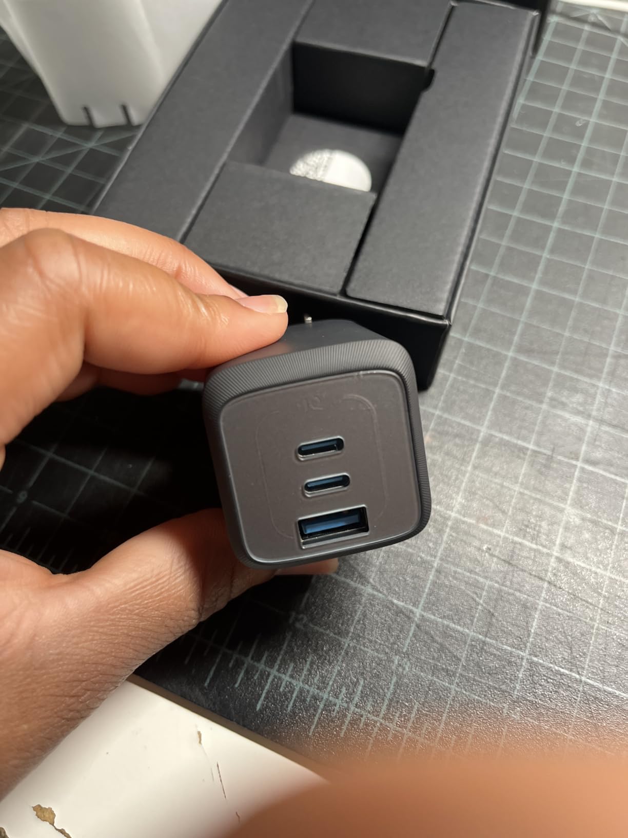 Anker USB Charger Block, 67W GaN Wall Charger, 3-Port Compact Fast Charging Phone Charger, For MacBook Pro/Air, Pixelbook, iPad Pro, iPhone 17/16/Pro, Galaxy S23/S22, Note20, Pixel, Apple Watch, and More customer photo 1