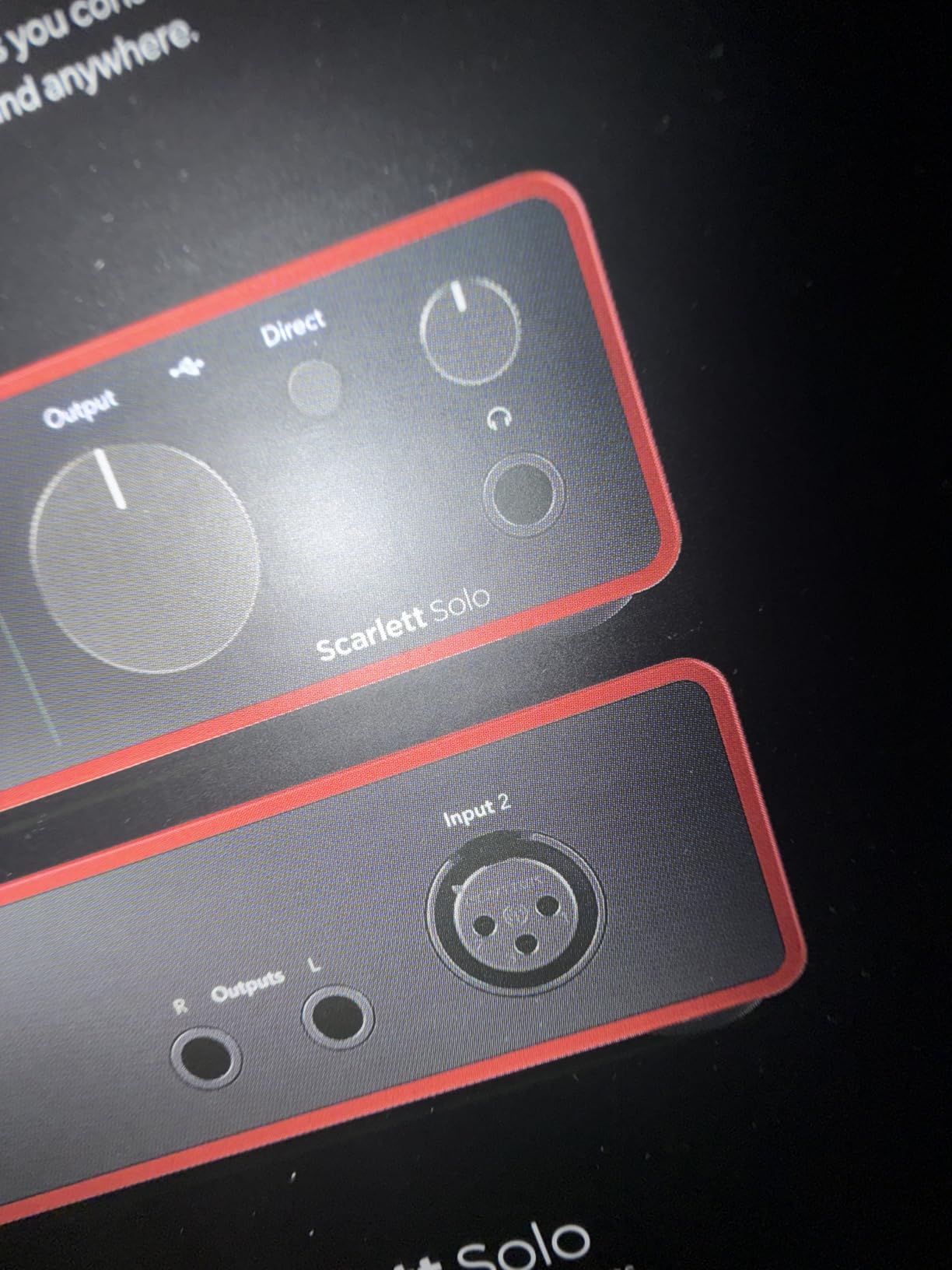 Focusrite Scarlett Solo 4th Gen USB-C Audio Interface | 1 XLR Mic Preamp, 1 Hi-Z Instrument Input, 24-Bit/192kHz, 120dB Dynamic Range, Air Modes, PC/Mac/iPad Compatible customer photo 1