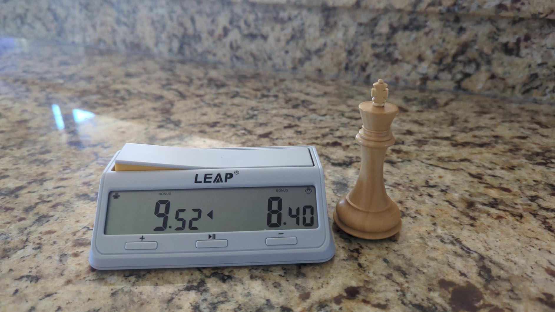 LEAP Chess Clock Digital Chess Timer Advanced for Board Game and Chess Timer with Bonus & Delay Count Down up Alarm Black/Orange customer photo 1