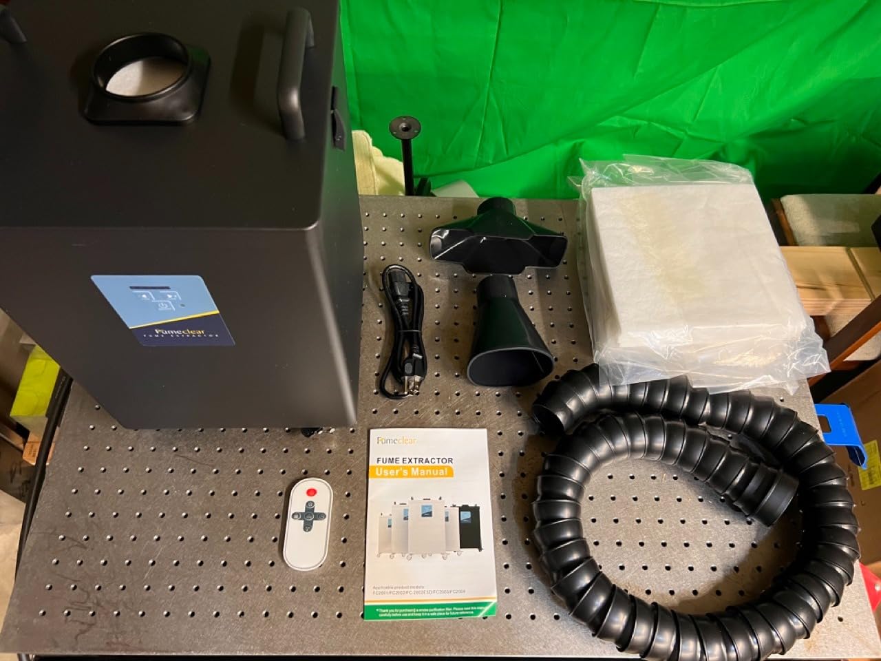 FumeClear FC-2002A Laser Fume Extractor with Outdoor Vent for Odor Removal | For F/S/P/D/M Series 5-40W Laser Engraver & Cutter, 3D Printer, Welding, 153CFM, 12 Filters for Fumes, Dust & Other VOCs customer photo 2