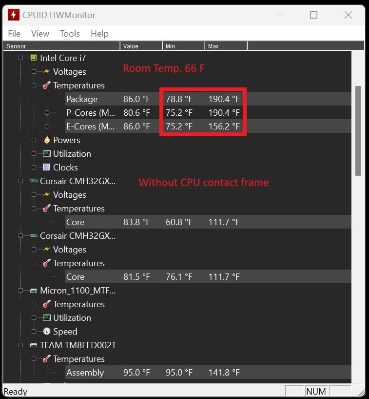 Thermal Grizzly - CPU Contact Frame Intel 13th & 14th Generation - for Optimized CPU Contact Pressure to Improve The Cooling Performance - Easy Install customer photo 1