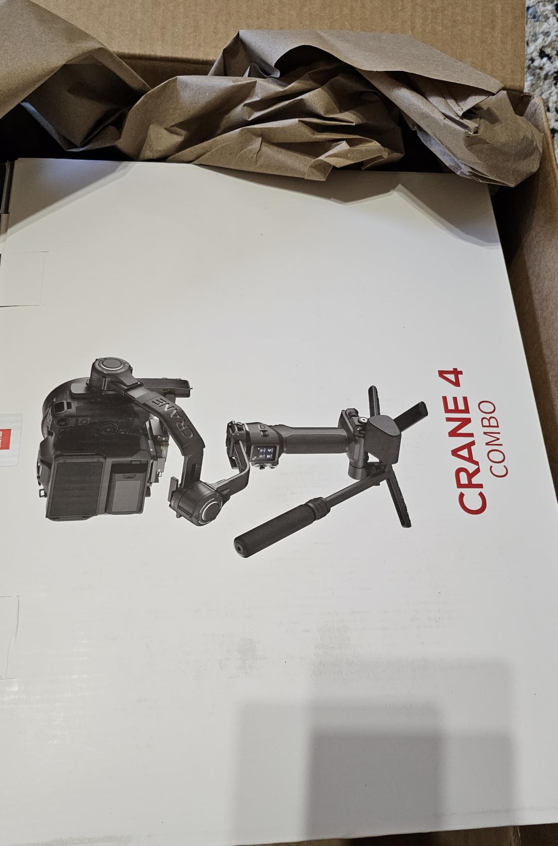 Crane 4 Combo, 3-Axis Gimbal Stabilizer for Camera | for DSLR and Mirrorless Camera, Nikon Sony Panasonic Canon Fujifilm BMPCC 6K, Fill Light, PD Fast Charge customer photo 2