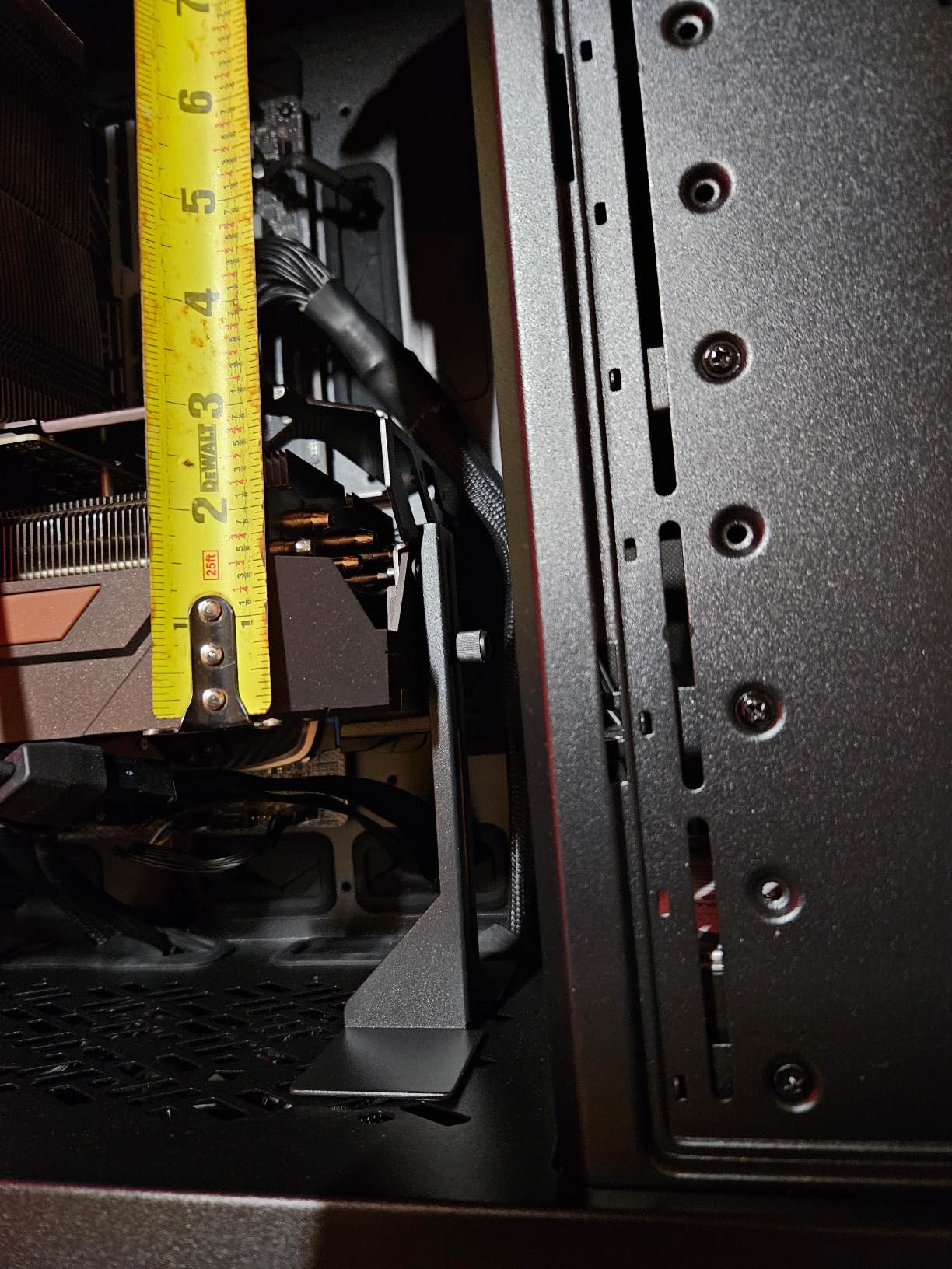 GPU Support Bracket, Graphics Card Support, GPU Brace, Video Card Holder Bracket with Bottom Adhesive, GPU Stand, Adjustable Anti Sag GPU Stand 35-120mm, Support GPU 4090 Thickness Support up to 75mm customer photo 2