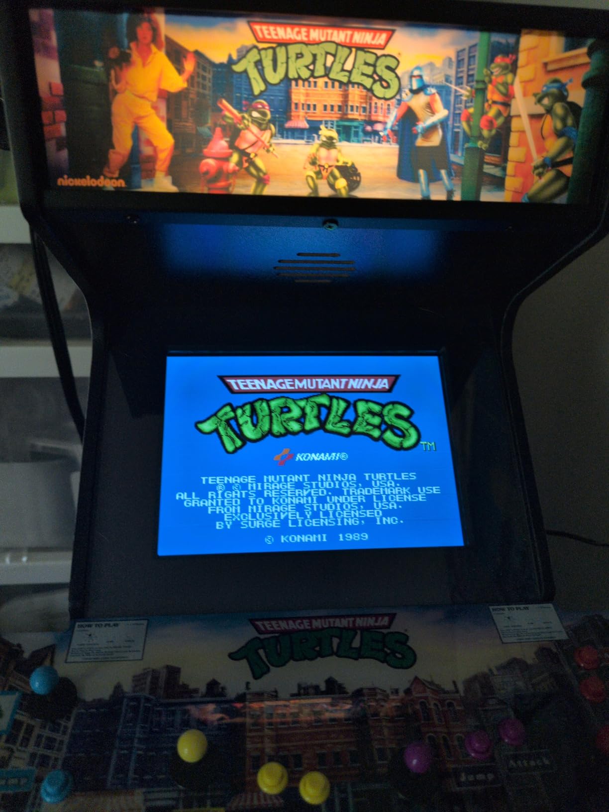 Numskull Quarter Arcades Teenage Mutant Ninja Turtles 1/4 Scale Mini Arcade | Authentic wooden cabinet, Original ROM, Rechargeable battery, 3W speakers customer photo 1