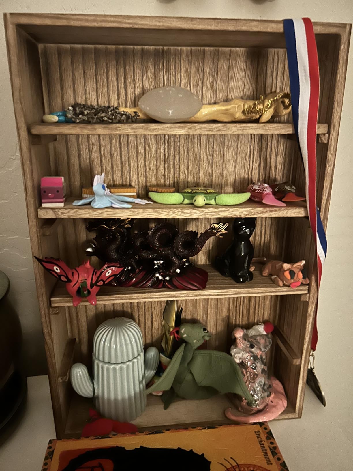 Ikee Design Wall-Mount Wooden Display Shelf with 5 Adjustable Shelves | Wall-mountable wood display rack with 5 adjustable shelves for figurines, action figures and collectibles customer photo 1