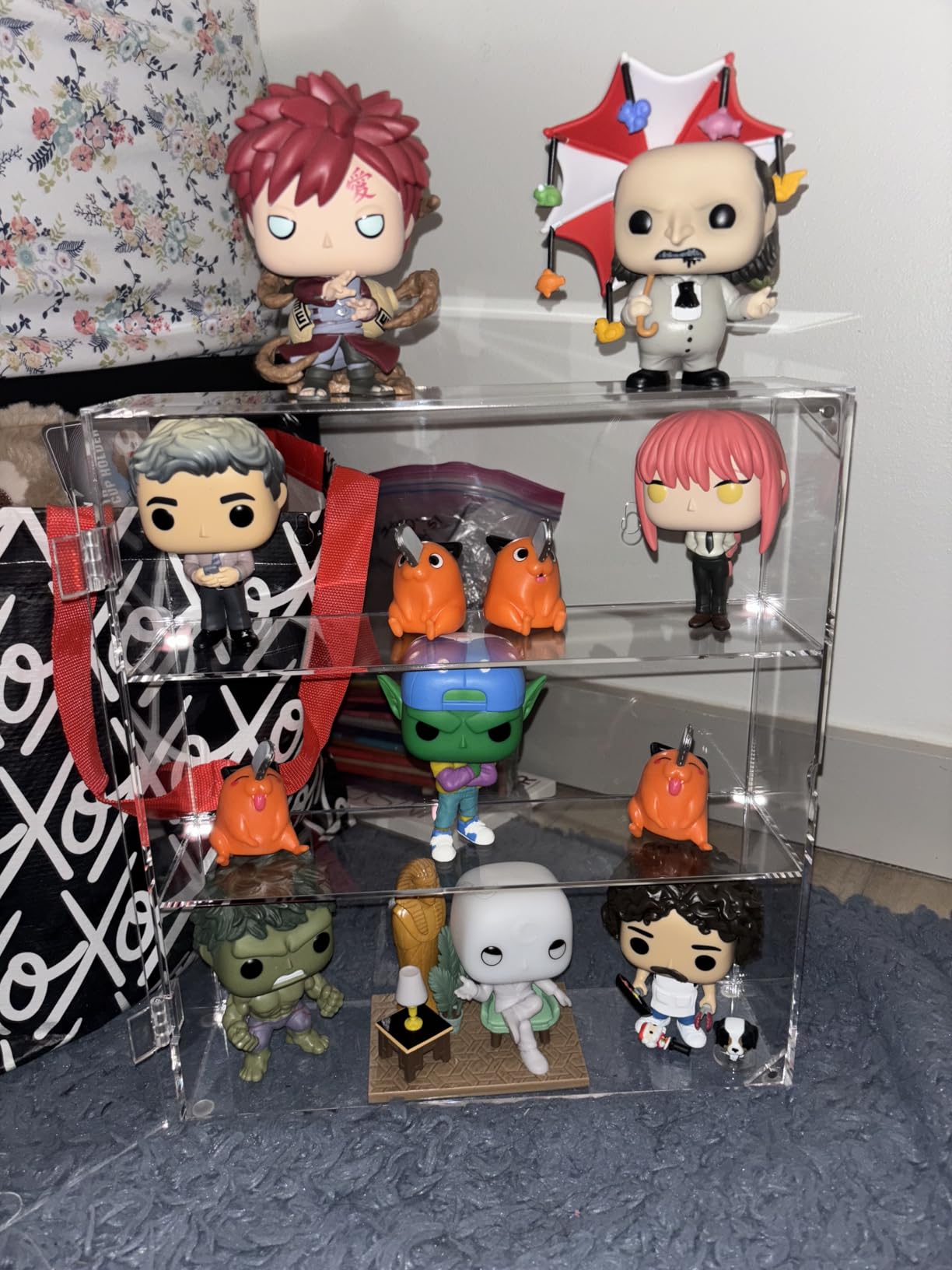 NIUBEE Acrylic Display Case for Figures, Dustproof Clear Wall Mount/Desktop | Magnetic Closure, Effortless Access, With Anti-slip Mat Ensures Stability For Collectibles Popmart Sonny Angel Amiibo Lego customer photo 1