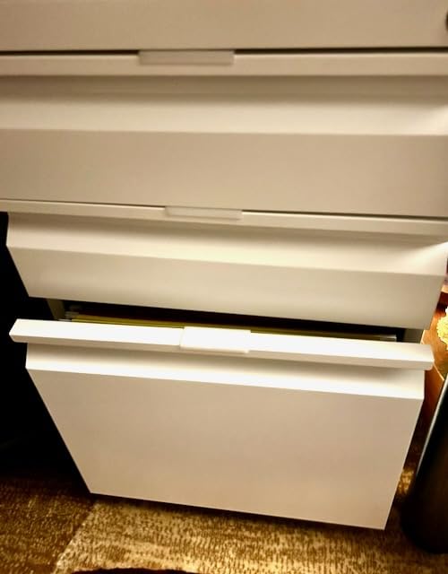 Approgreent 3 Drawer File Cabinet for Home Office, Under Desk Mobile Filing Cabinet with Lock for A4-Size/Letter-Size/Legal-Size, Black (HSEJ-3D) customer photo 2
