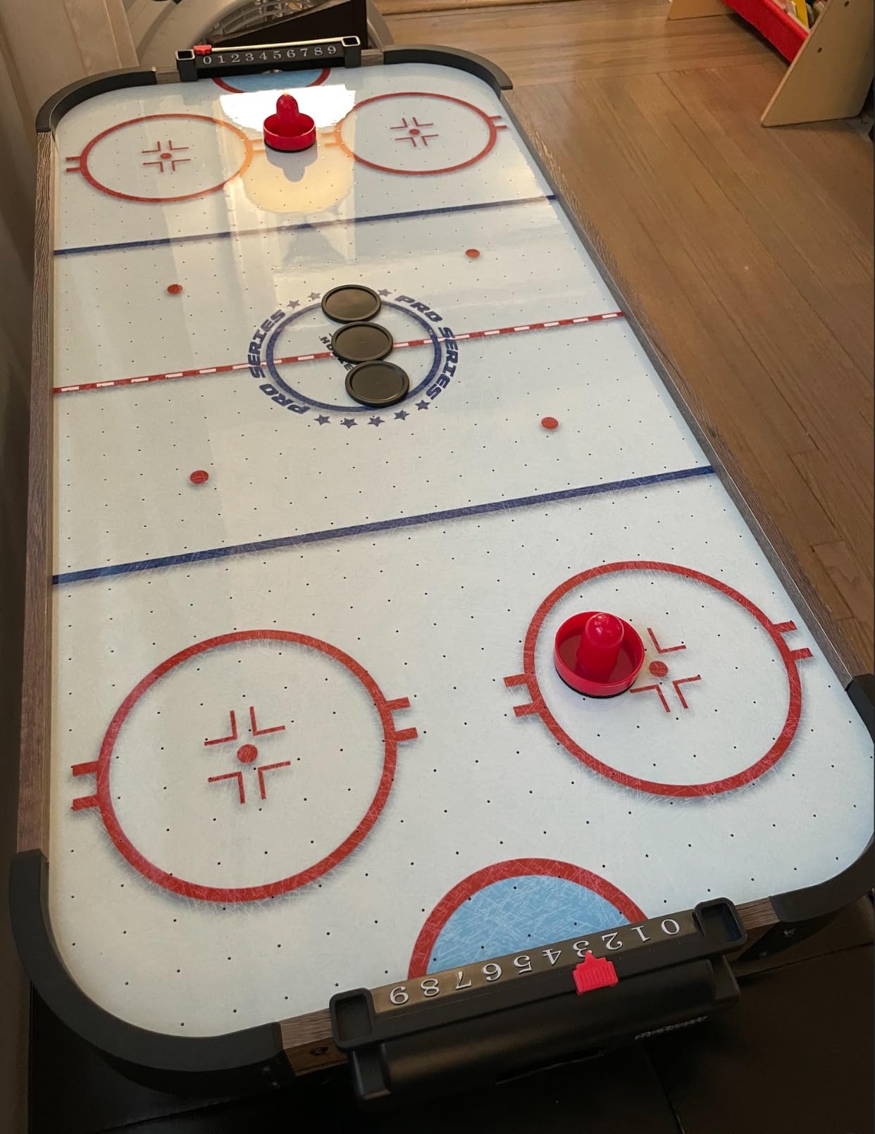 GoSports 40 Inch Table Top Air Hockey Game for Kids - Oak customer photo 2