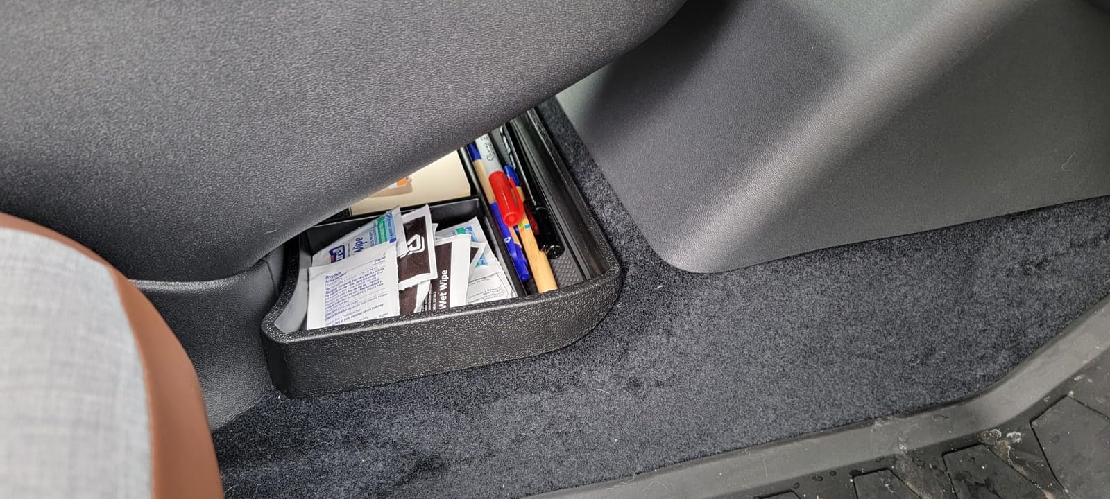 Muslogy Lower Console Organizer for 2023 2024 2025 2026 Volkswagen ID.4 | Upgraded Storage Box Insert Tray Interior Accessories customer photo 2