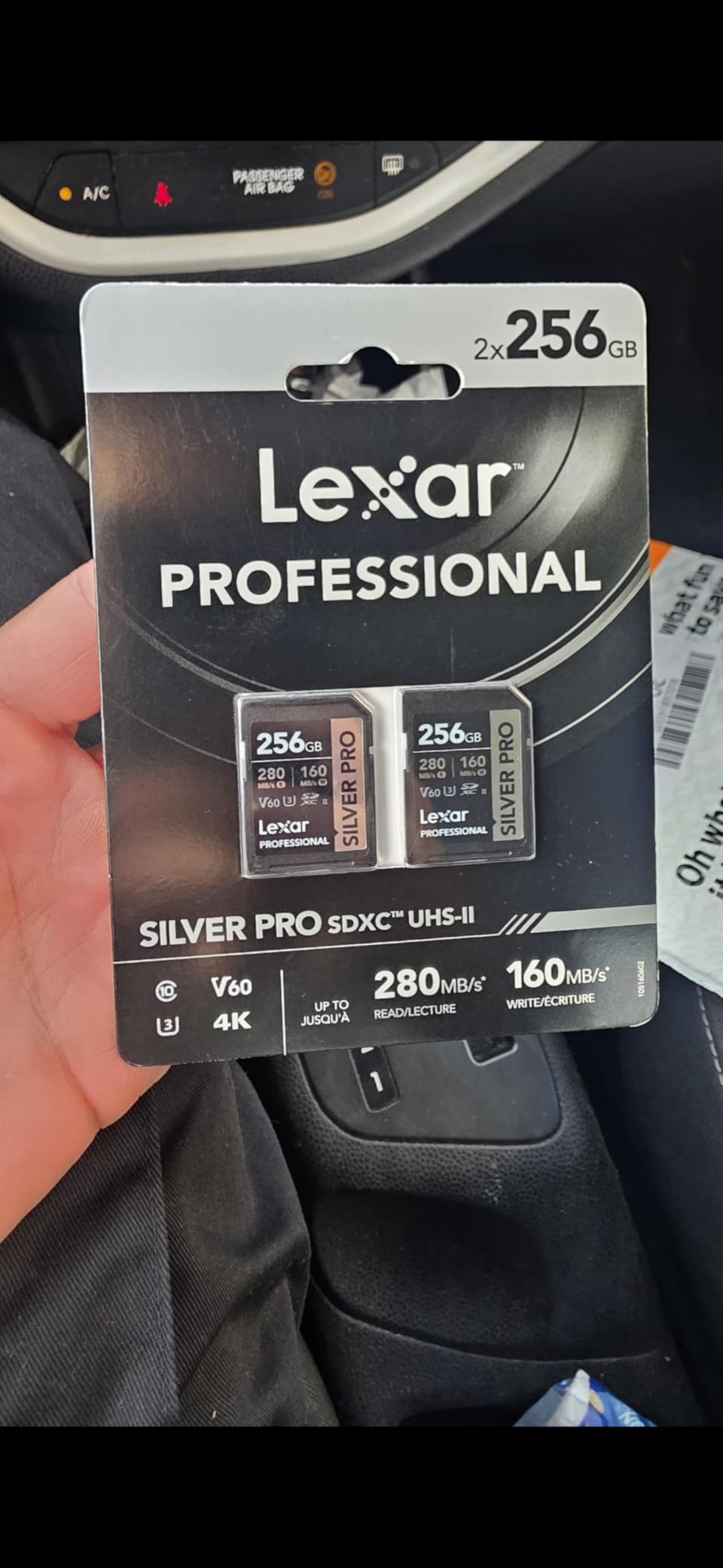 Lexar 256GB Silver PRO SD Memory Card, 280MB/s Read, 4K, V60, U3, UHS-II | Compatible w/ Canon, Sony, Nikon, Ideal for Professional Photographer, Videographer, Enthusiast, LSDSIPR256G-BNNNU customer photo 1