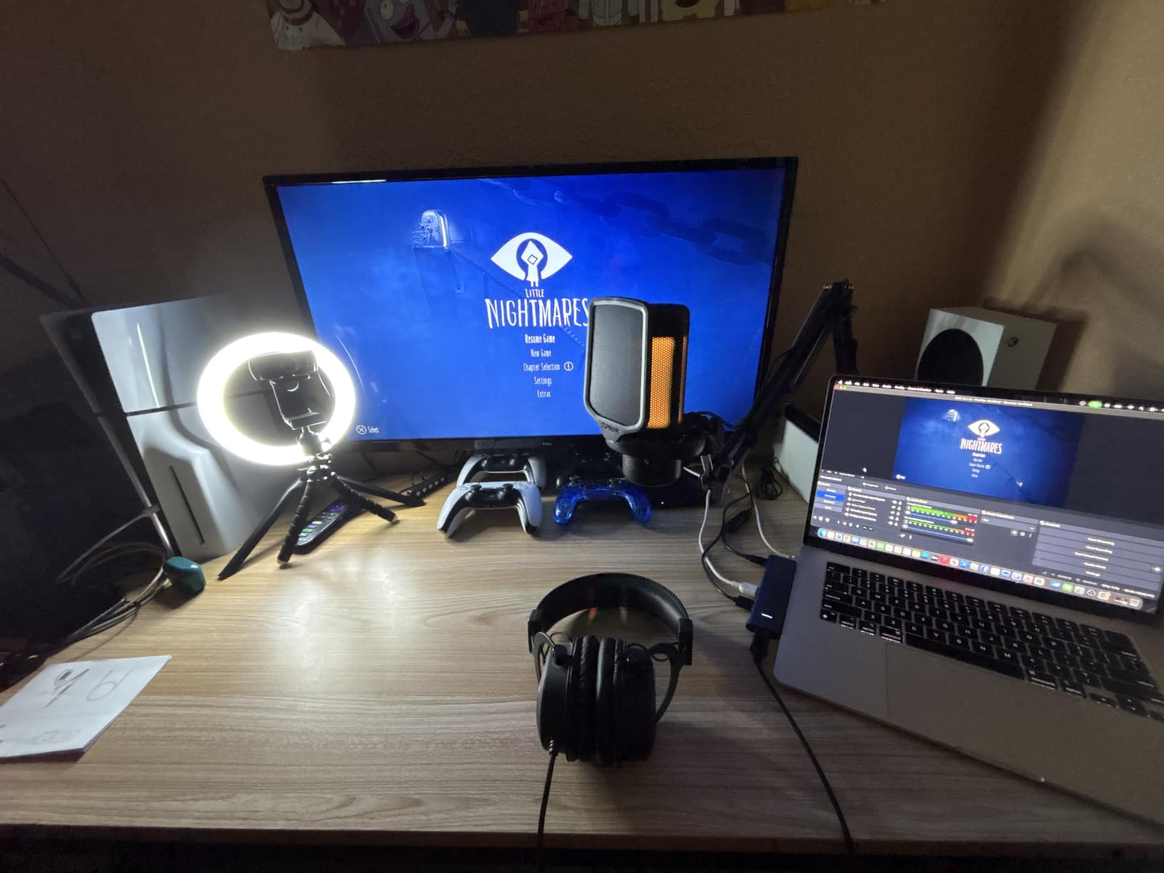 TONOR Gaming Microphone Set with Boom Arm, Vocal Condenser Microphone for Content Creators, USB Mic for PC with Stand, RGB, Tap Mute, Gain Control, Gaming Equipemnt, Twitch, Streaming, TC310+ customer photo 2
