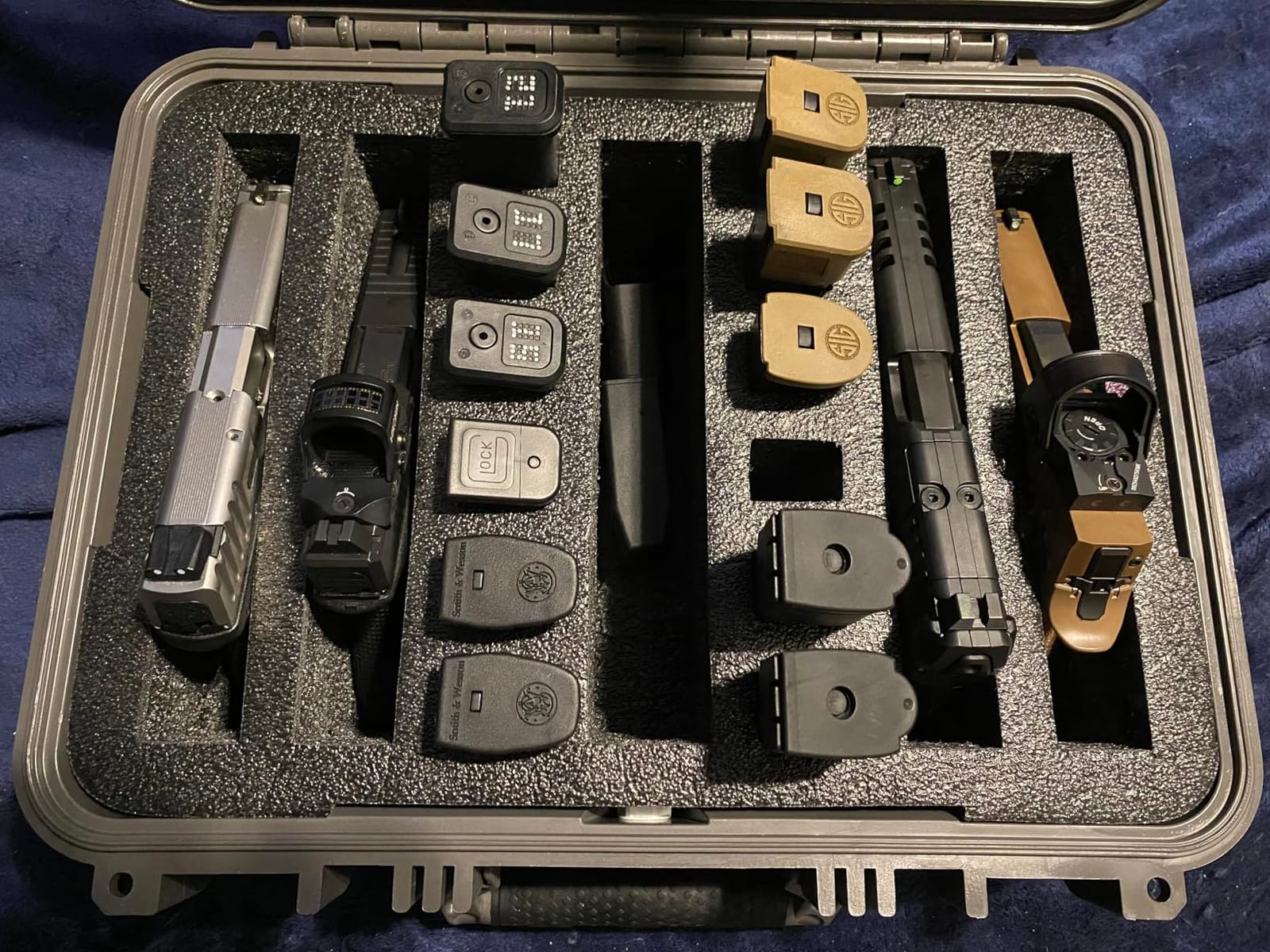 Condition 1 Waterproof Hard Gun Case, Model 179, 4 Pistol Slots 12 Mags, TSA Approved Lockable Firearm Storage Case, IP67 Waterproof, Made in USA customer photo 1
