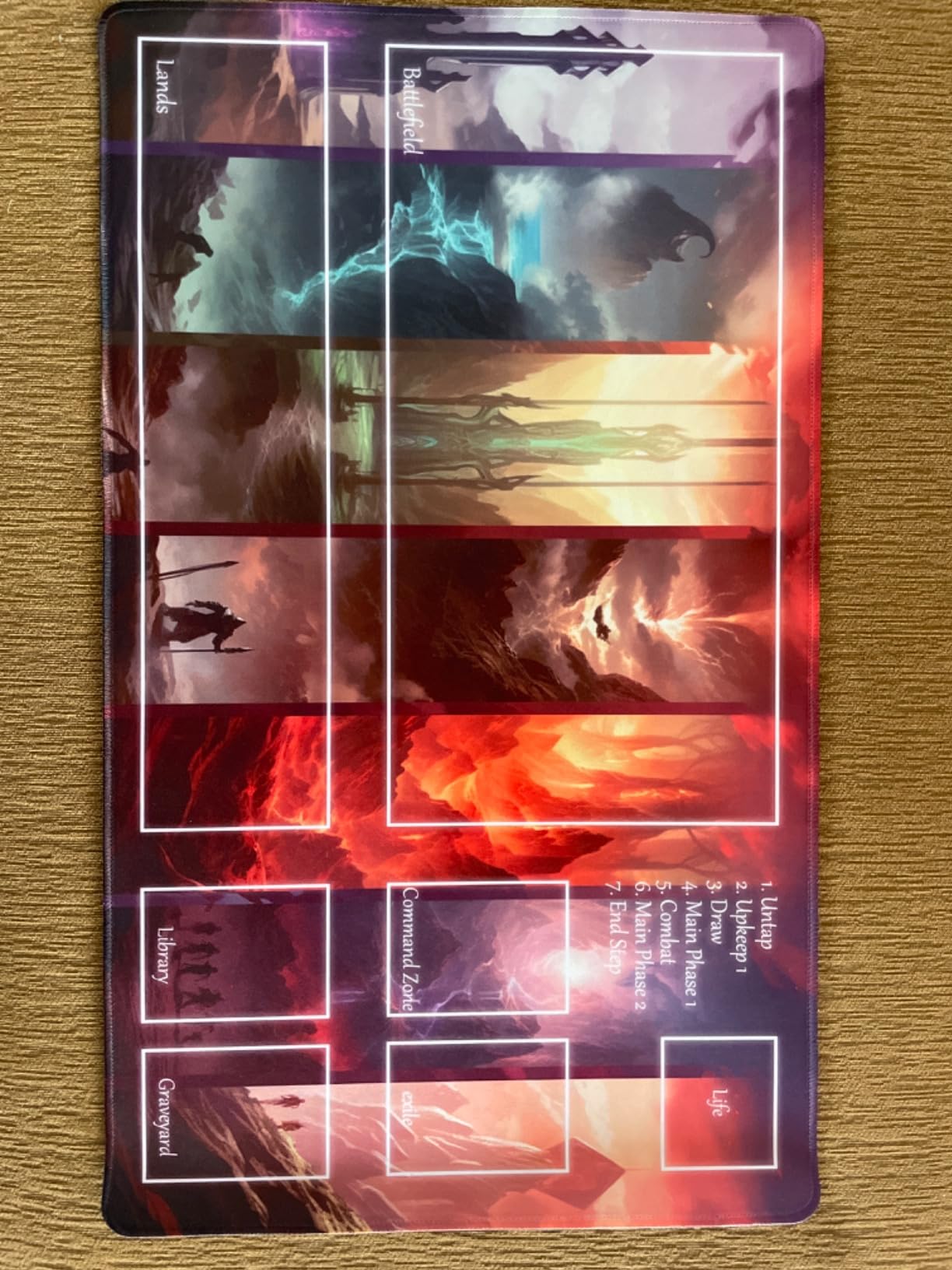 MTG Playmat with Zone Size 24x14in Free Storage Bags Non-Slip Backing, Ideal for Card Game Enthusiasts Magic TCG Playmat Zones (Blood Moon Secrets) customer photo 2