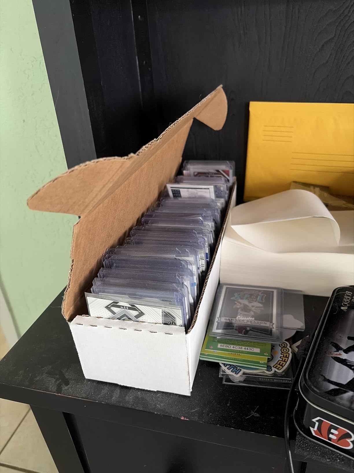 Trading Card Storage Box, 4-Pack 400 Count Cardboard TCG & Sport Card Box | Trading Card Storage with Divider and Labels, Card Organizer Box for MTG, Magic, Football, Basketball, Game Card Collections customer photo 2
