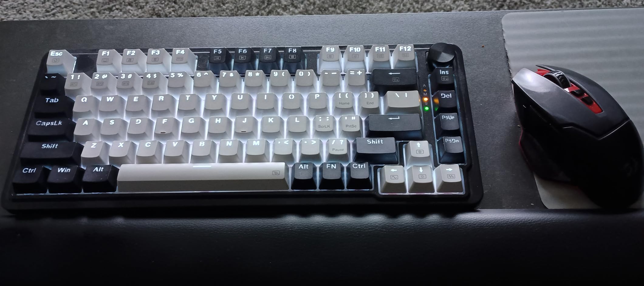 Redragon K673 PRO Wireless 81-Key RGB Gasket Gaming Keyboard, Scroll Knob | Multi-Function Control Wheel, 0-Delay Tri-Mode, Cushioned 5-Layer Noise Dampening for Creamy Thocky Sound, Compact 80% Size customer photo 2