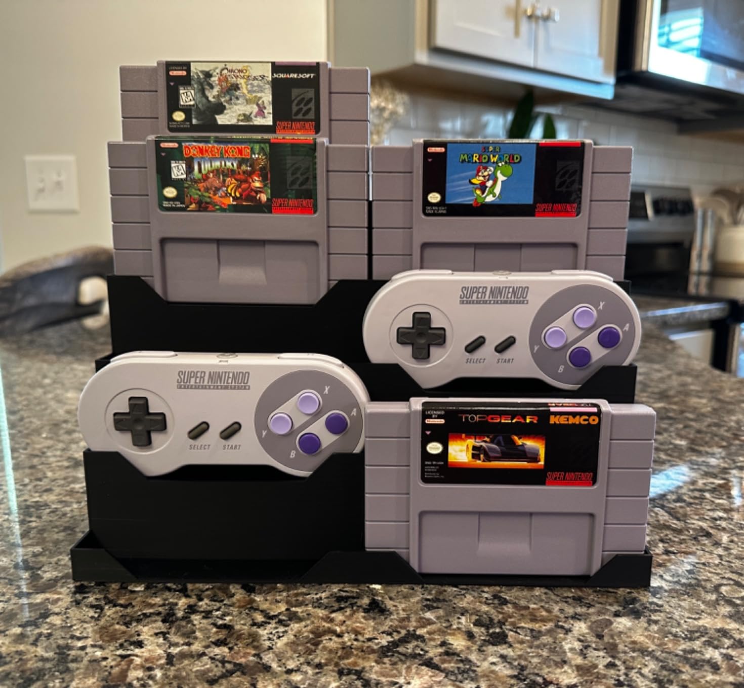 R2D3 Display Stand Compatible with SNES NTSC Cartridges - Retro Gaming 3D Printed Organizer & Showcase (Holds 10 Games) customer photo 2
