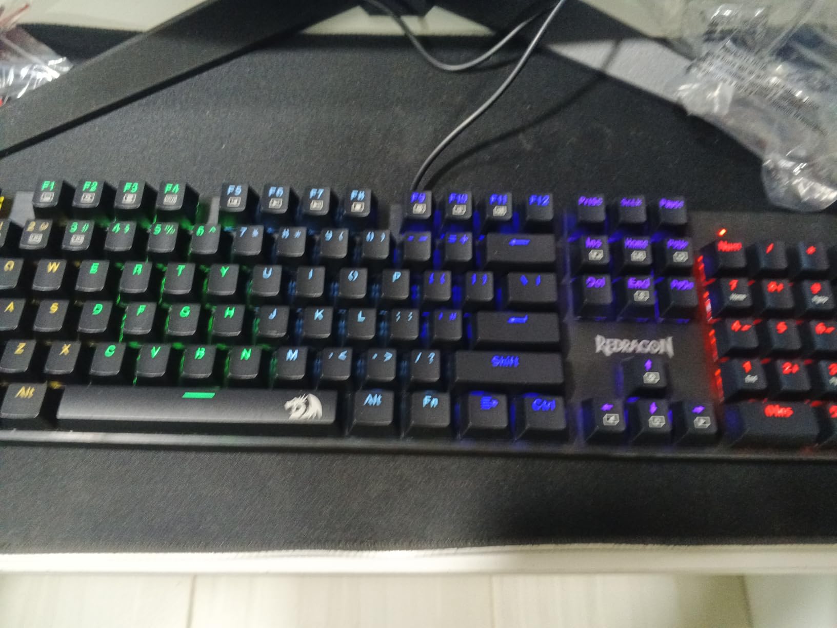 Redragon Mechanical Gaming Keyboard Wired, 11 Programmable Backlit Modes, Hot-Swappable Red Switch, Anti-Ghosting, Double-Shot PBT Keycaps, Light Up Keyboard for PC Mac customer photo 2