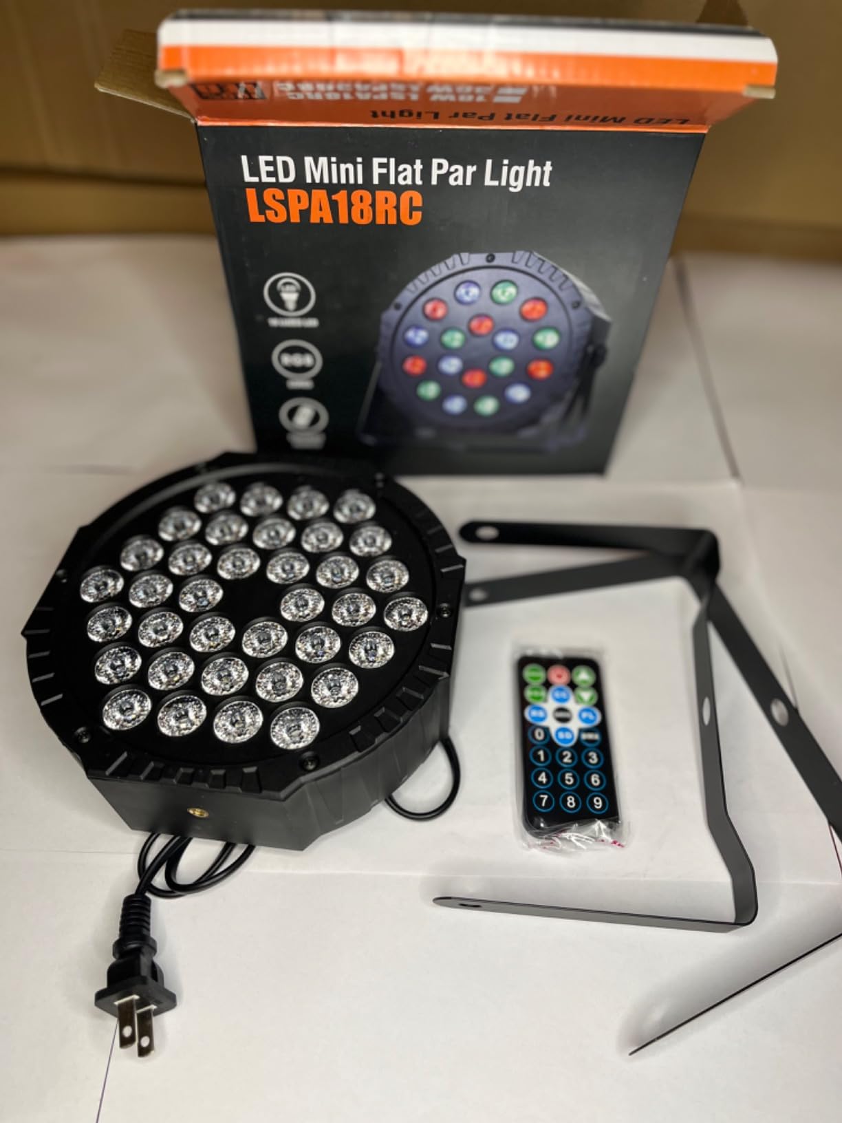 Stage Lights 36 LED Par Lights RGB Stage Lighting Uplights 7 Modes DJ Light Sound Activation Control with Remote Control Stage Light for Disco Wedding Party Event Club Bar Christmas (4 Pack) customer photo 2