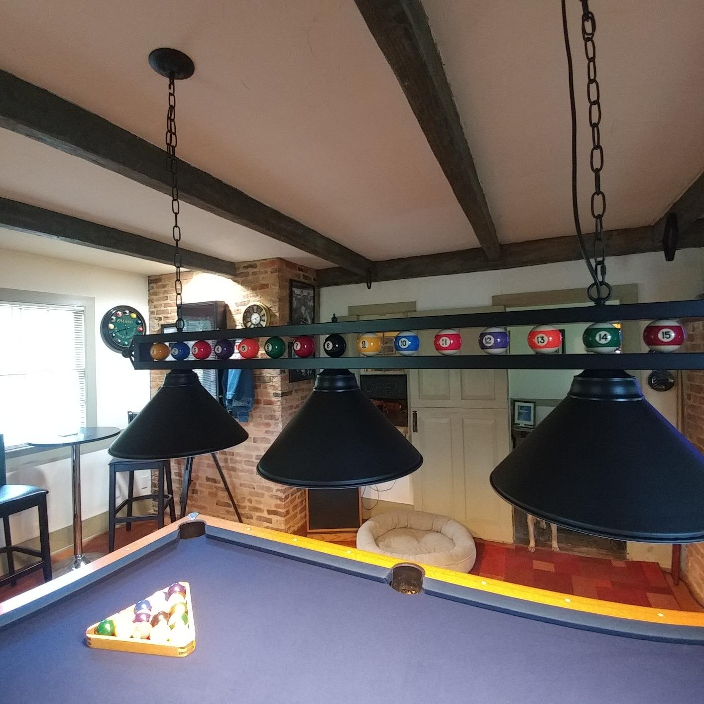 Wellmet 59 Inch Billiard Pool Table Light Fixture Hanging Over Pool Table | 3 Light Modern Kitchen Island Pendant Lights with Metal Shade customer photo 1