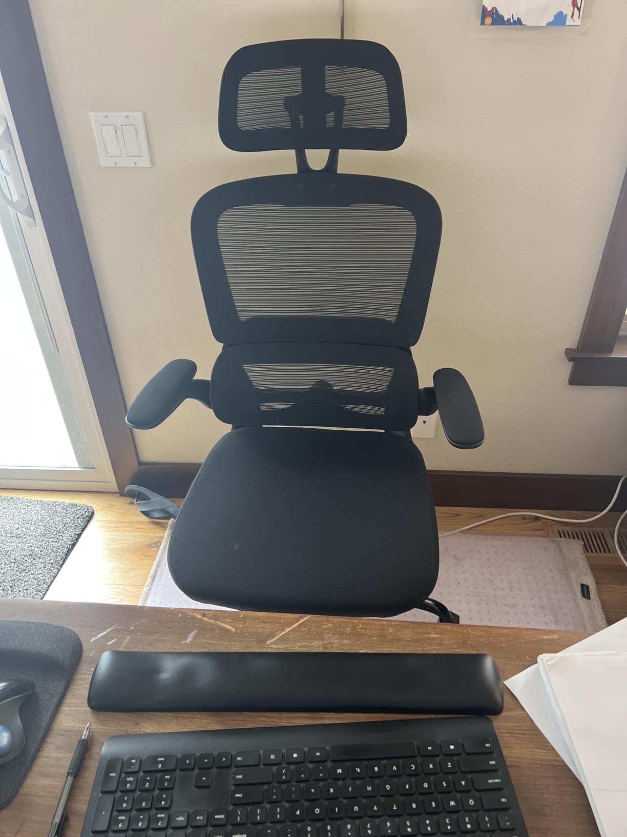TRALT Office Chair Ergonomic Desk Chair - Gaming Chair with Lumbar Support | 330 LBS Home Office Desk Chairs with Headrest, Reading Chair with Flip-up Armrests, Comfortable Computer Chairs Black customer photo 1