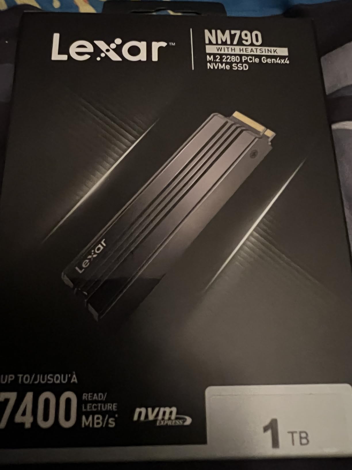 Lexar 1TB NM790 NVMe SSD w/Heatsink, 7400/6500 MB/s, M.2 2280, PCIe Gen 4x4 Compatible w/ PS5 customer photo 1