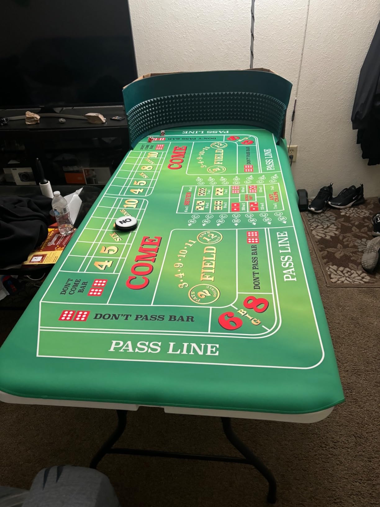 GSE 70 x 35 Inch Casino Twin Craps Tabletop Layout Mat with Carrying Bag customer photo 2