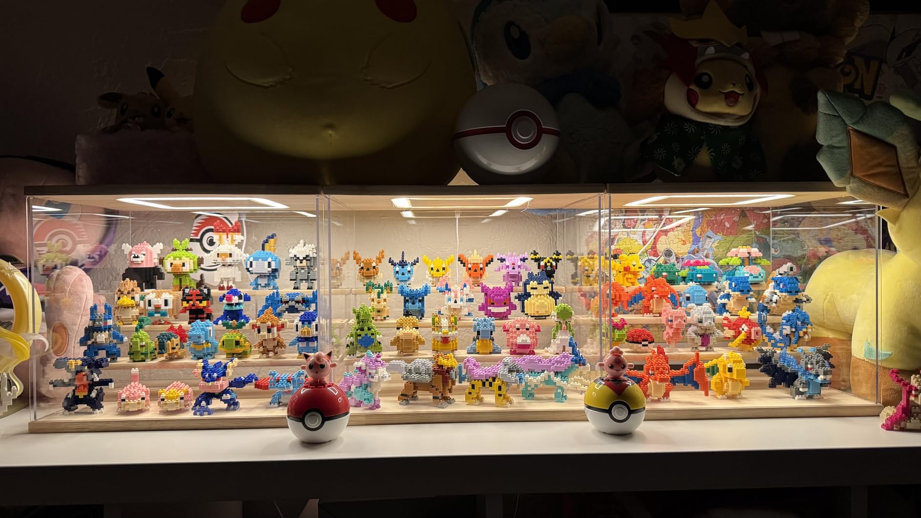 Clear Acrylic Display Case with Light, 5 Tier Display Box Stand Assembly Dustproof Protection Showcase for Collectibles Action Figures (12.6x12.2x11.8in) customer photo 1