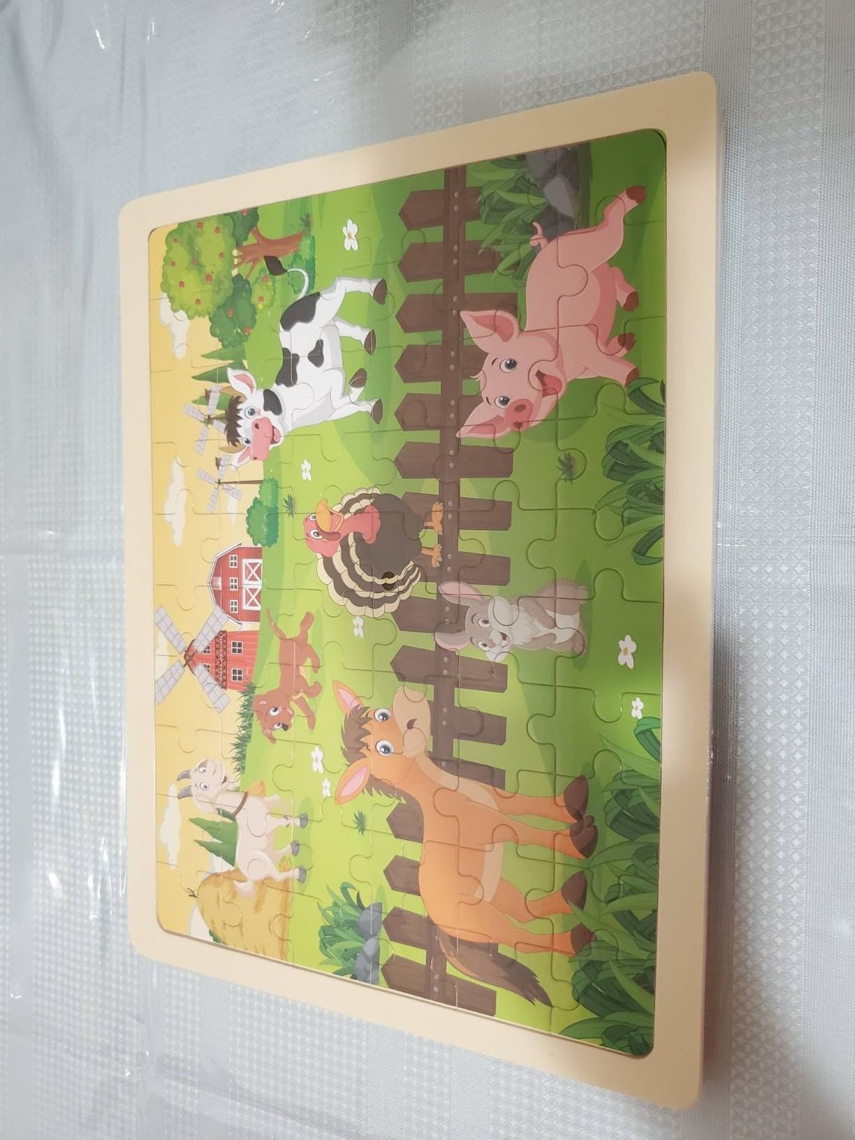 SYNARRY 6-Pack Large Wooden Jigsaw Puzzles for Kids Ages 4-6, 60-Piece | Puzzles for Kids Ages 4-8, Dinosaur, Farm, Safari Animals, Sea Life, Space & Vehicle Themes, Kids Toddlers Birthday Gifts customer photo 2
