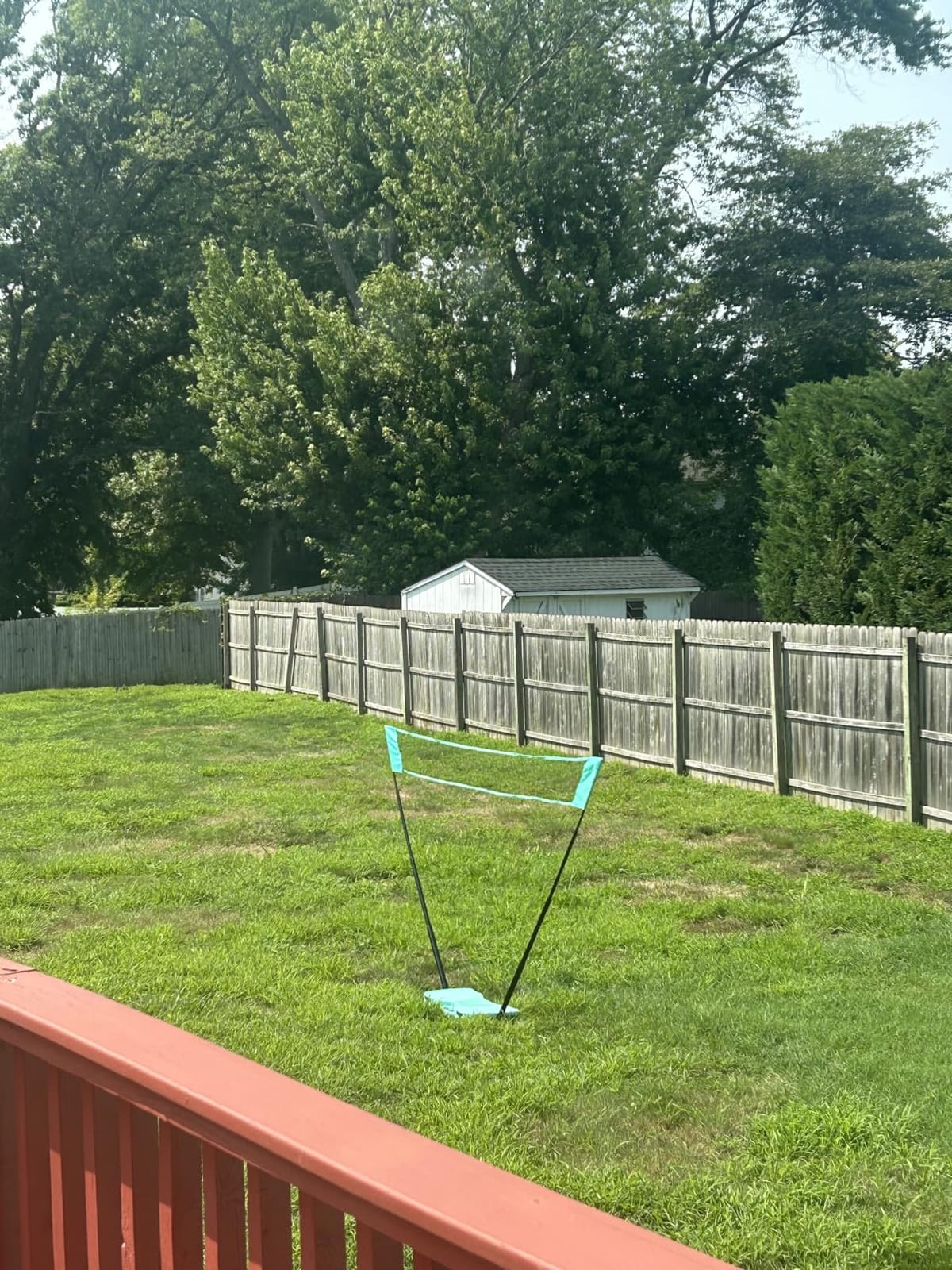 EasyGo Badminton Set with Net, 4 Rackets, 4 Shuttlecocks, Portable Storage Box, for Backyards, Outdoor Games, Yard Games customer photo 2
