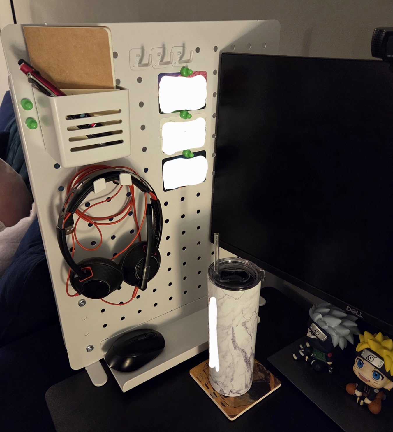 PEGZONE Clamp on Desk Pegboard, 20.4