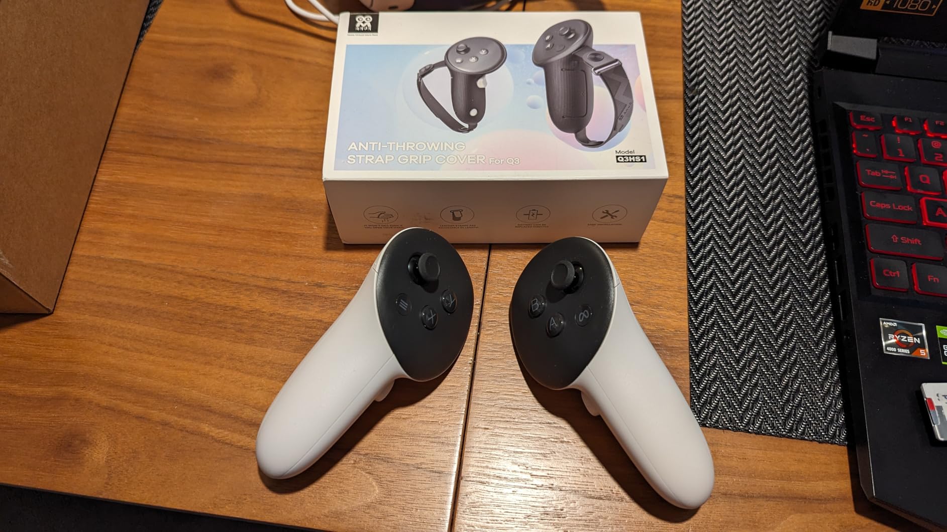 AMVR Upgraded Non-Slip Controller Grips with Battery Opening for Quest 3/3S | Comfortable Silicone Protective Cover with Secure Adjustable Knuckle Strap, Stable Signal customer photo 1