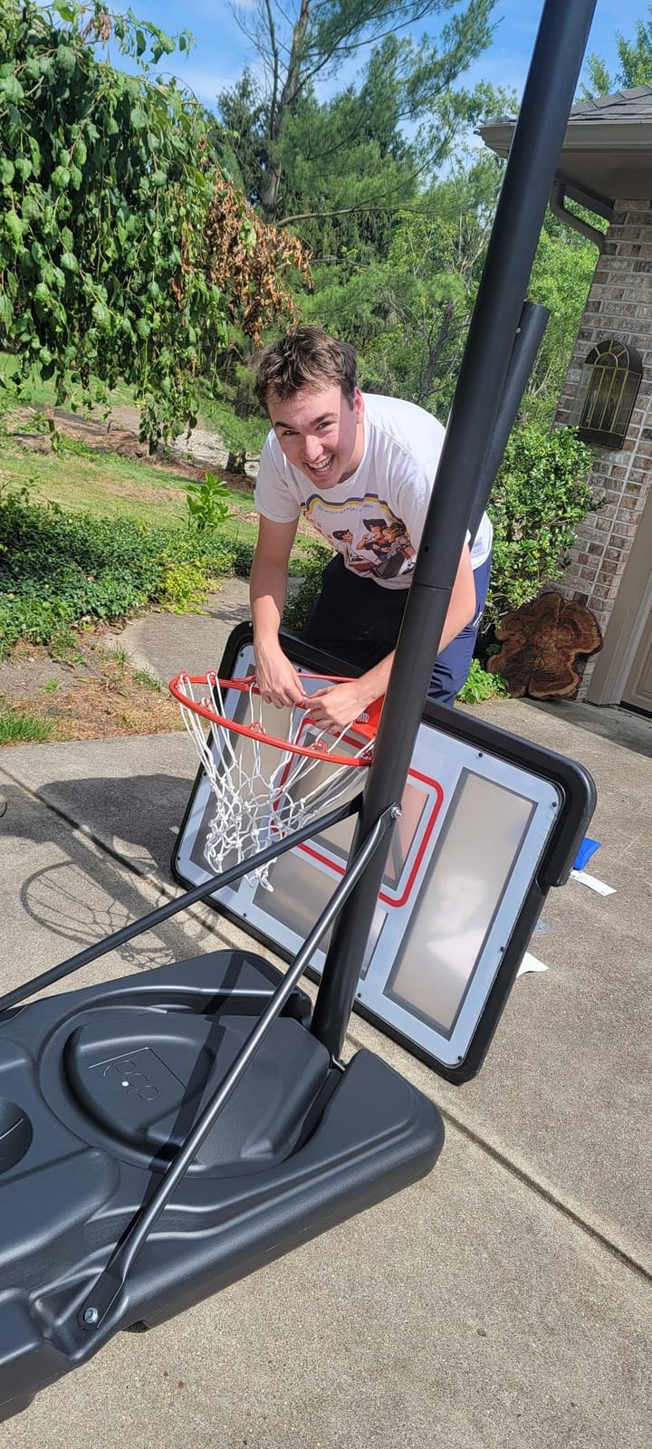 Best Choice Products 10ft Regulation Basketball Hoop, Height Adjustable Outdoor Goal w/Shock Absorbent Rim, Base Gel, 2 Wheels customer photo 2