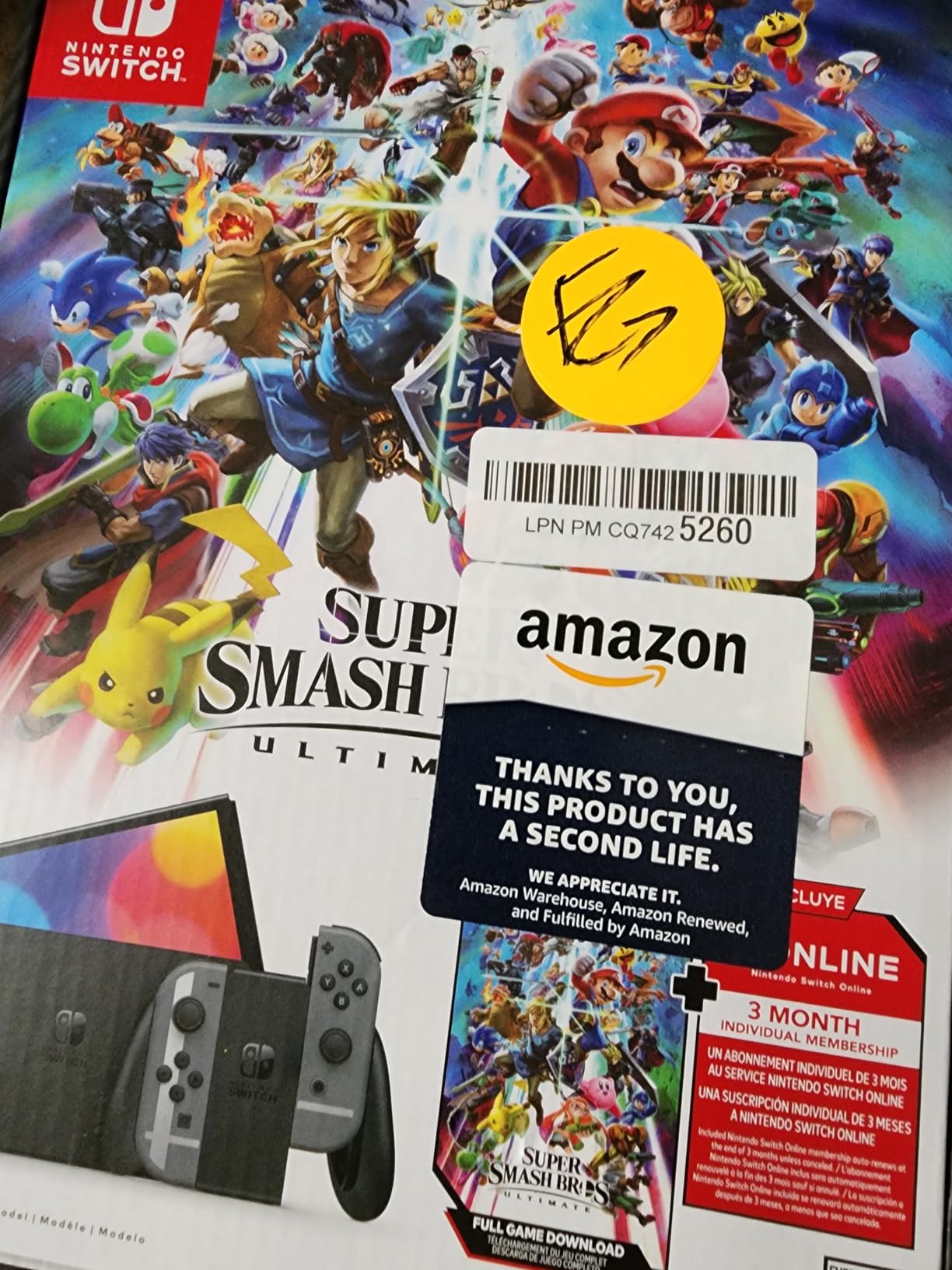 Nintendo Switch™ - OLED Model: Super Smash Bros.™ Ultimate Bundle (Full Game Download + 3 Mo. Nintendo Switch Online Membership Included) customer photo 1