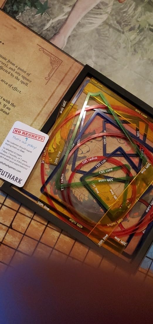 Futhark Area of Effect Spell Templates, Set of 16 - Acrylic DND AOE Markers customer photo 2