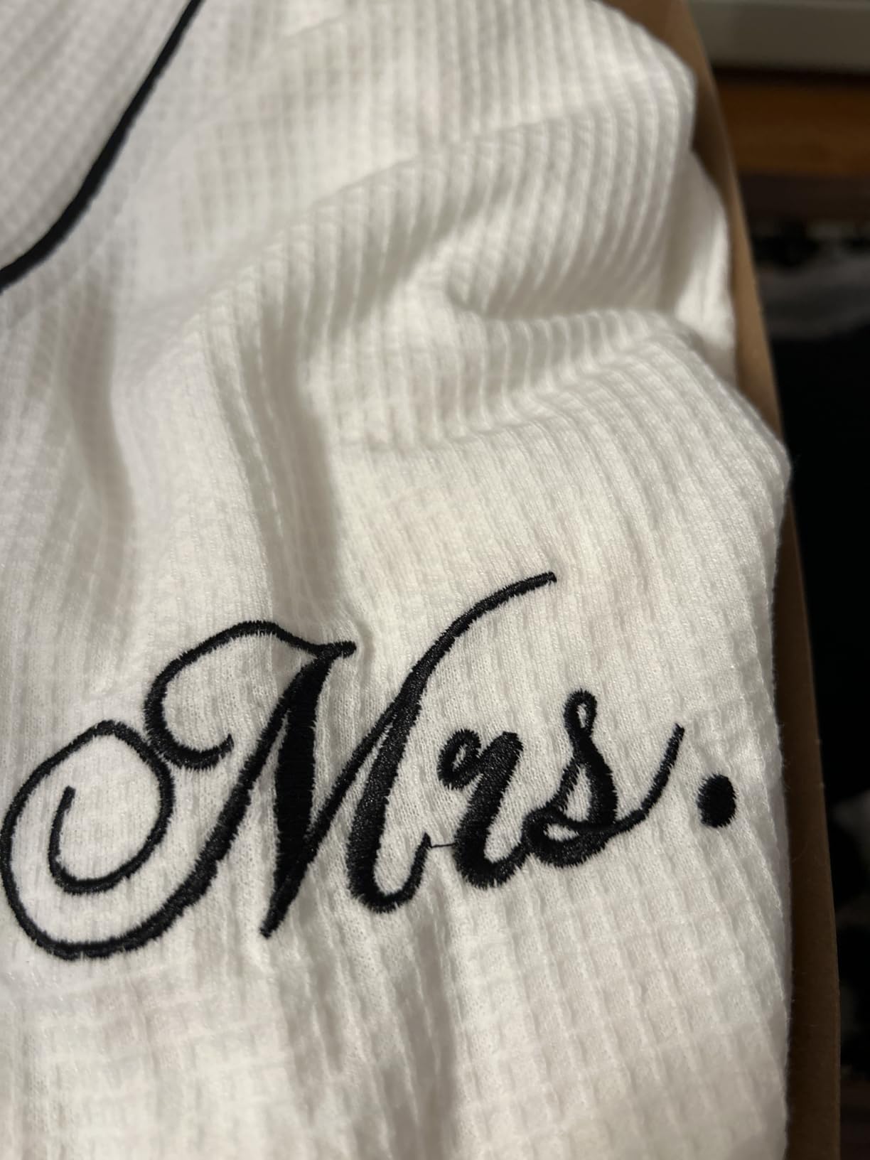 AW BRIDAL Mr and Mrs Waffle Knit Robe Set for Wedding Engagement Gifts, Anniversary Matching Robes for Couples, Women and Men customer photo 2