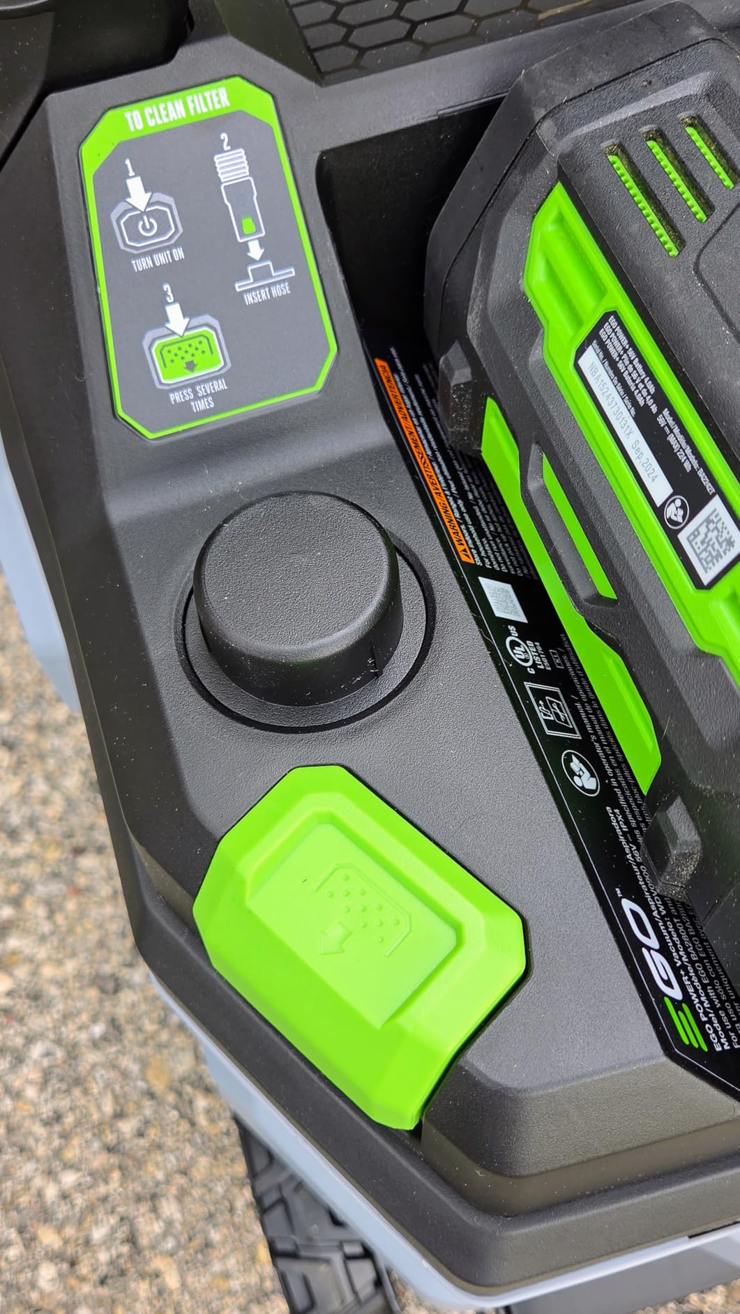 EGO Power+ Shop Vacuum Wet Dry, Cordless, 9 Gallon 110 CFM, WDV0900 customer photo 2