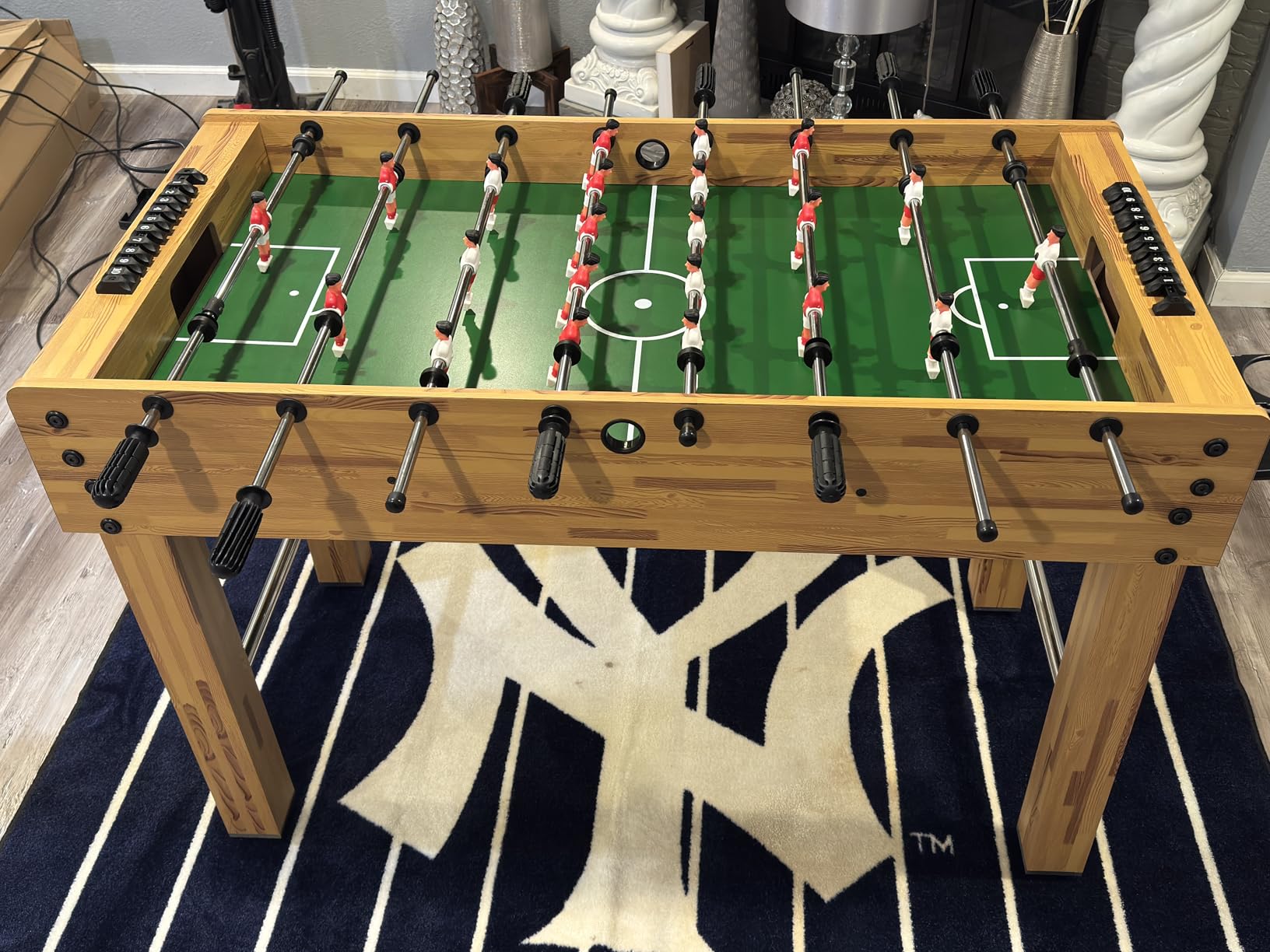 Best Choice Products Foosball Table for Kids and Adults, Game Room Soccer Game Table w/ 2 Balls, 2 Cup Holders, Ergonomic Handles, Chrome Finished Metal Bars customer photo 2
