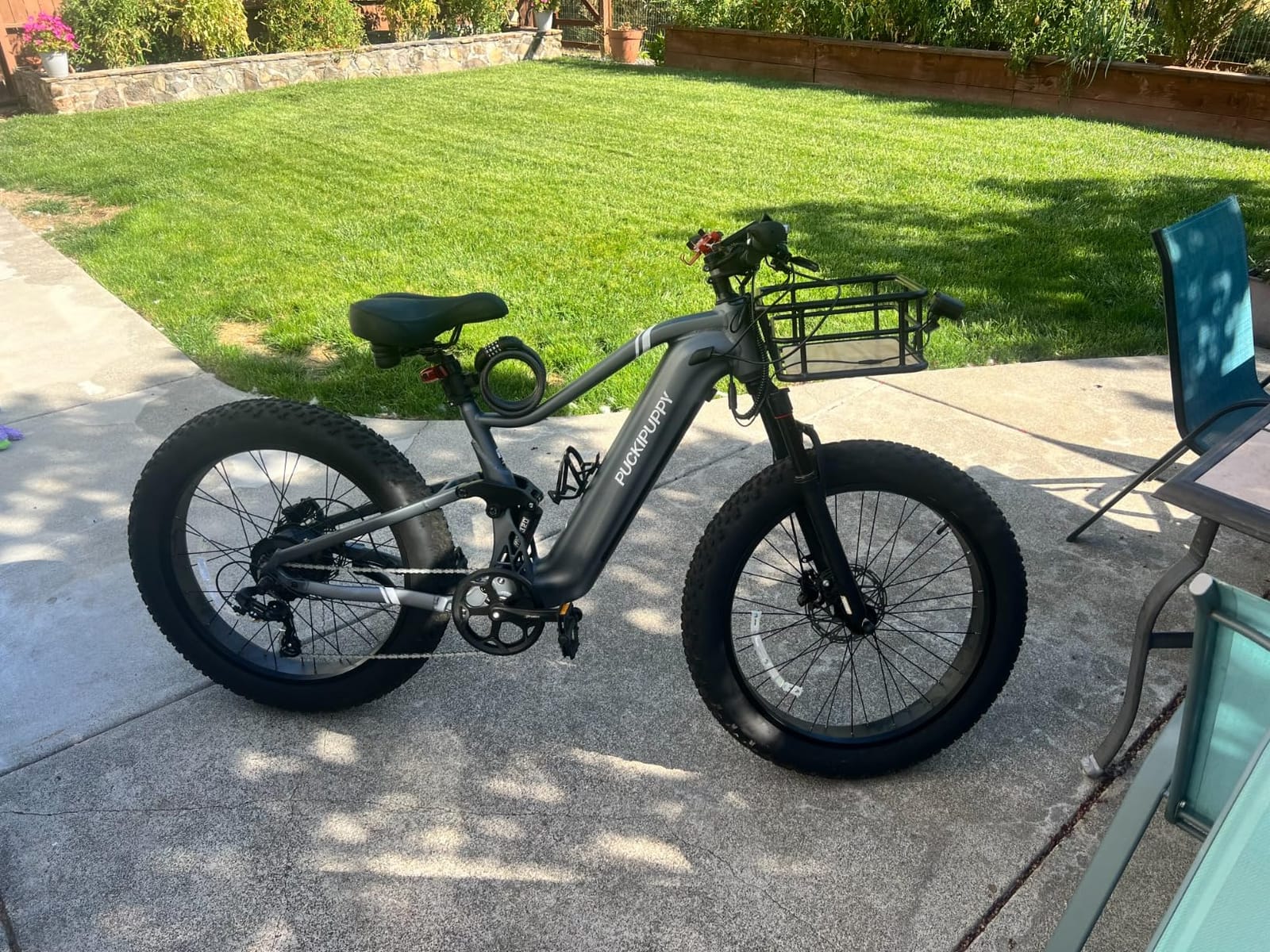 PUCKIPUPPY Boxer Electric Bike for Adults 500W, 48V 20AH Battery Ebike, Full Suspension 26