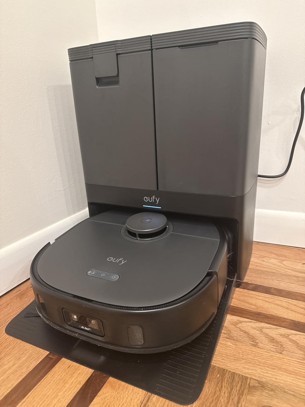 eufy X10 Pro Omni Robot Vacuum and Mop Combo, Dual Mops with 12 mm Auto-Lift | 8,000 Pa Suction, Carpet Detection, AI Obstacle Avoidance, Auto Mop Washing, Auto Drying, Self-Emptying customer photo 2