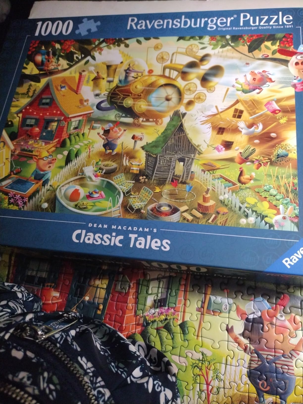 Look Out Little Pigs - 1000 Piece Jigsaw Puzzle - Stunning Imagery of a Classic Children's Tale - Vibrant Colors - Frameable - Premium Quality - Puzzles for Adults customer photo 1