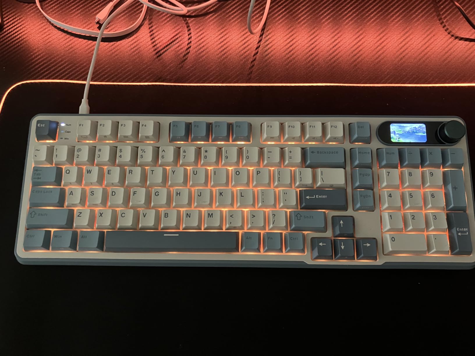 RK ROYAL KLUDGE S98 Wireless Mechanical Keyboard w/Smart Display & Knob | 96% Top Mount RGB Gaming Keyboard BT/2.4G/USB-C, 5-Layer Noise Dampening, Creamy Sound Pre-lubed Switch, Hot Swap, 98 Keys customer photo 1