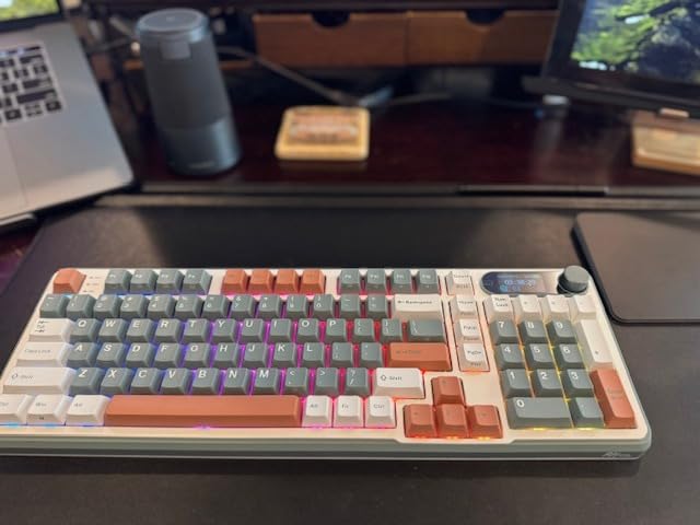 RK ROYAL KLUDGE S98 Wireless Mechanical Keyboard w/Smart Display & Knob | 96% Top Mount RGB Gaming Keyboard BT/2.4G/USB-C, 5-Layer Noise Dampening, Creamy Sound Pre-lubed Switch, Hot Swap, 98 Keys customer photo 2