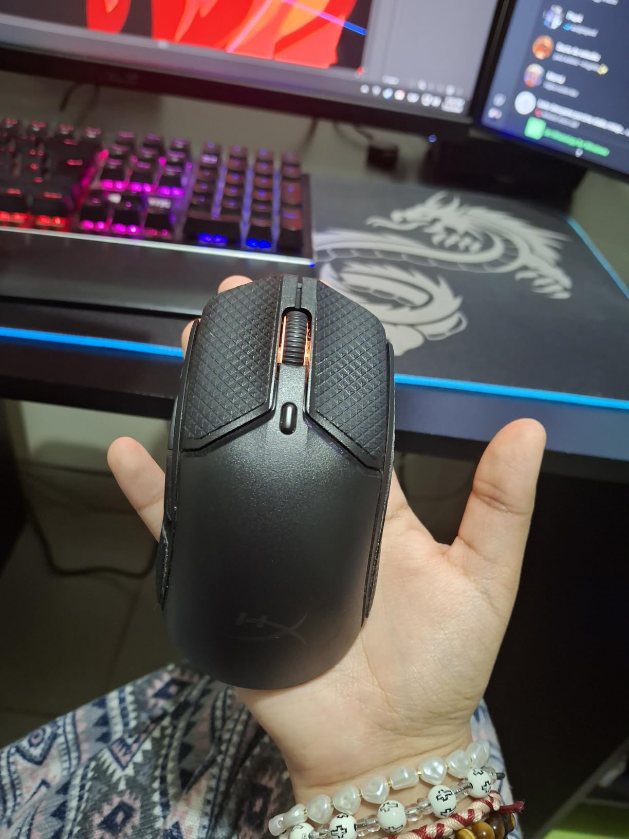 HyperX Pulsefire Haste 2 Mini – Wireless Gaming Mouse for PC Compact Lightweight Bluetooth 2.4GHz Black customer photo 2