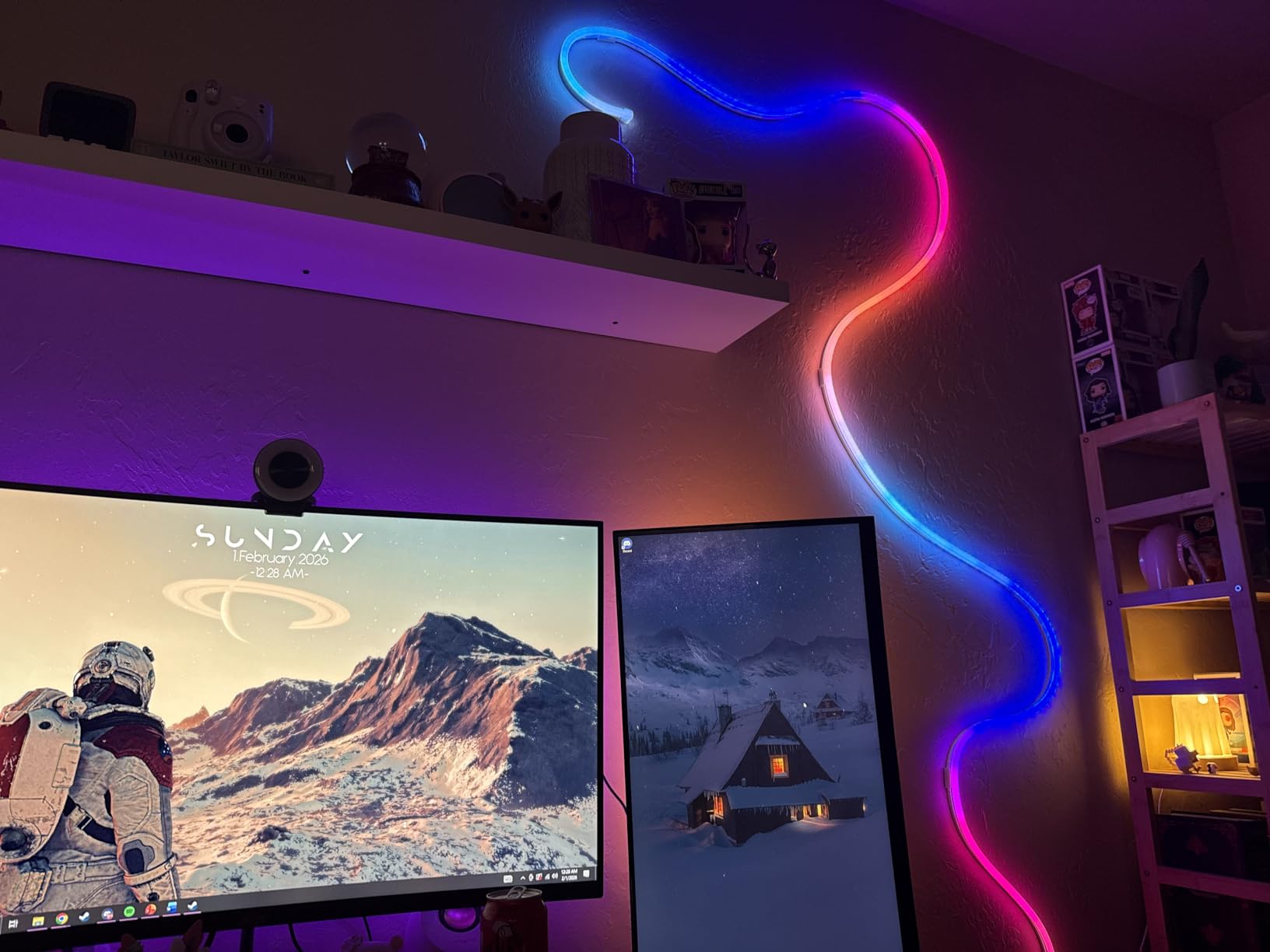 Govee RGBIC Neon Lights 9.8ft Works with Matter, Alexa, Google Assistant | LED Smart Neon Rope Light 2, Custom DIY Neon Strip Lights for Bedroom and Wall Decor, Softer Material, White customer photo 1