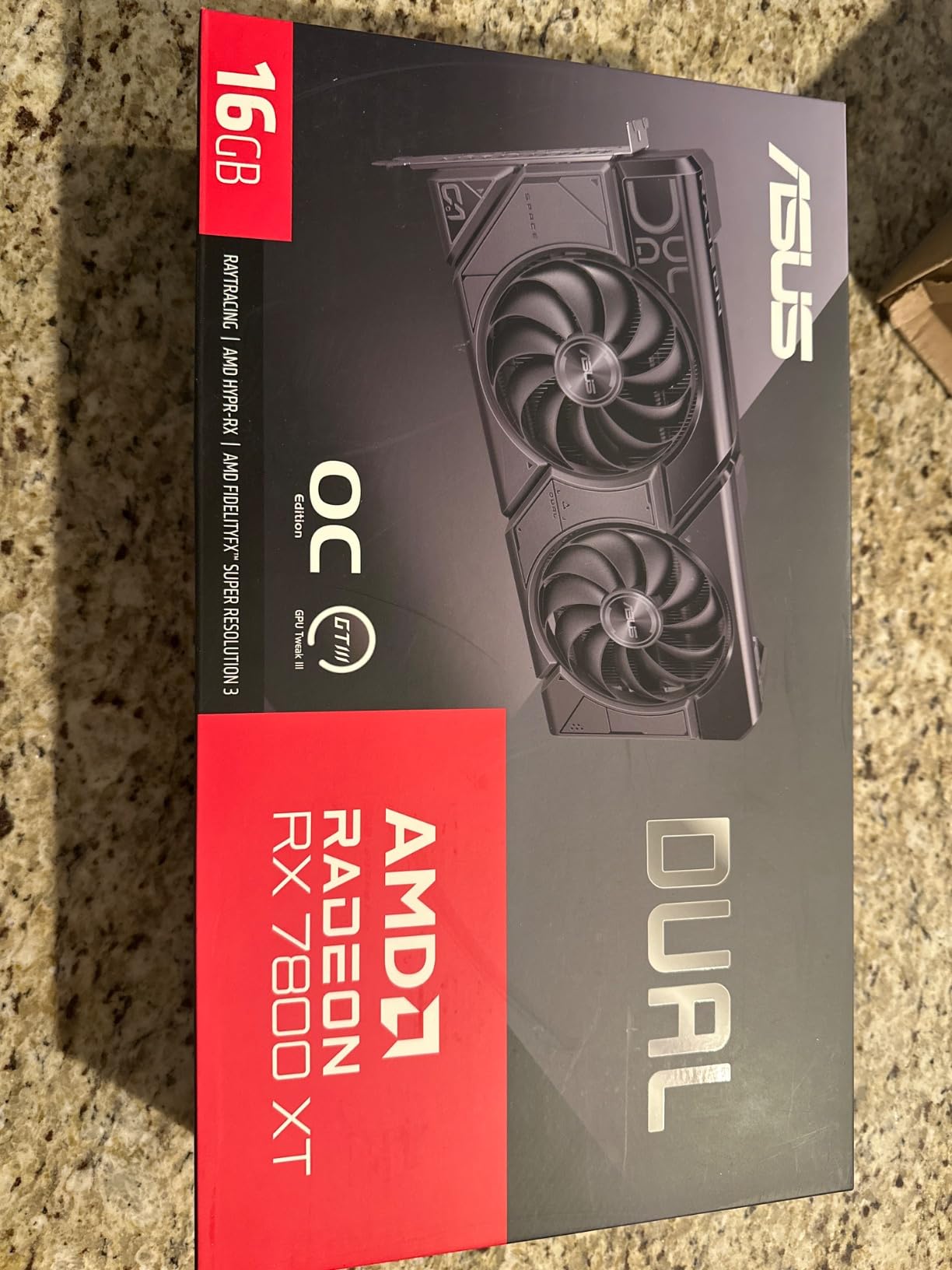 ASUS Dual Radeon RX 7800 XT OC Edition 16GB GDDR6 (PCIe 4.0, HDMI 2.1, DisplayPort 2.1), 3 Year Warranty customer photo 1
